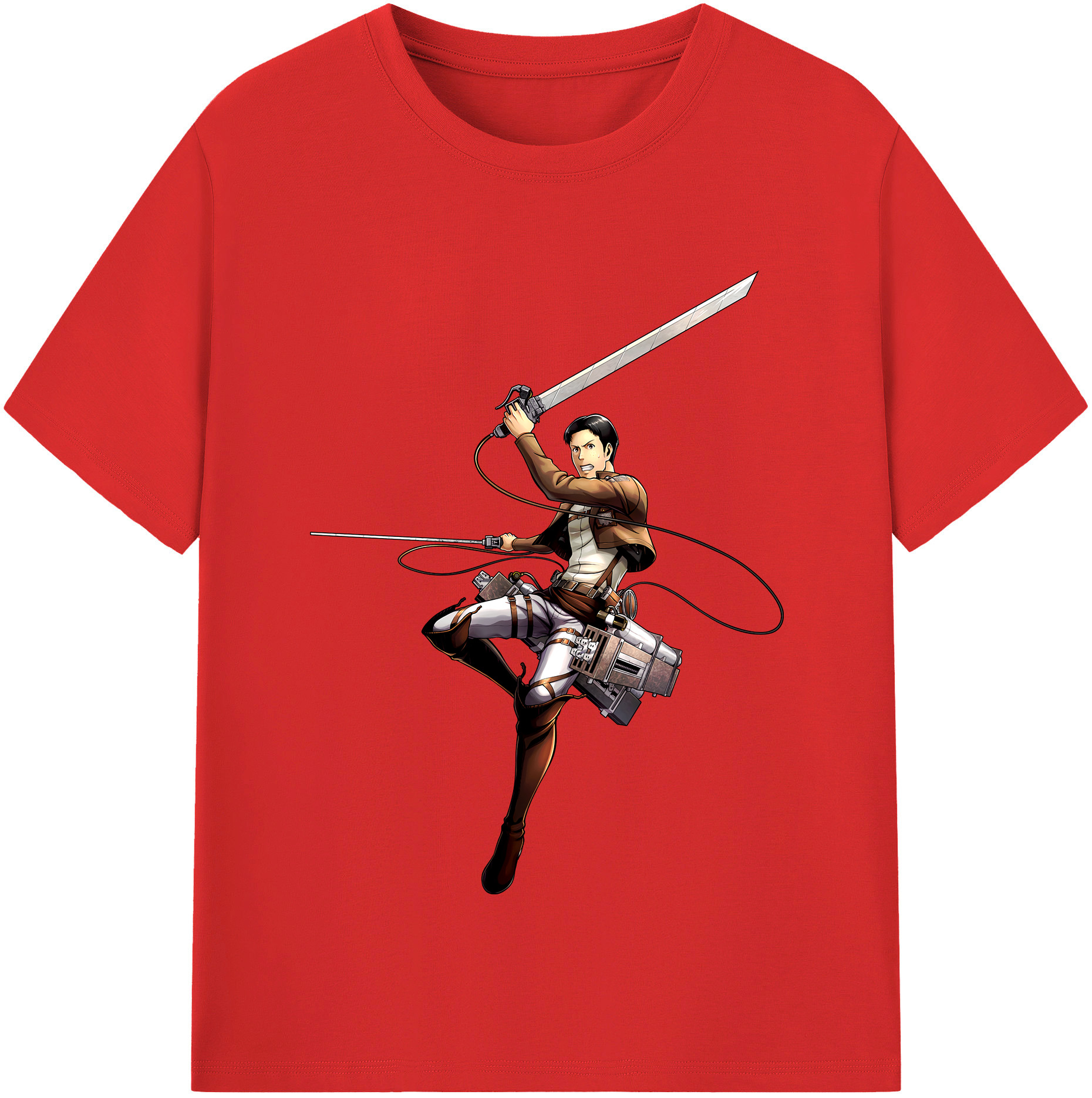 （画像用） 進撃の巨人 Attack on Titan 綿100％半袖Tシャツ（フロントプリント）