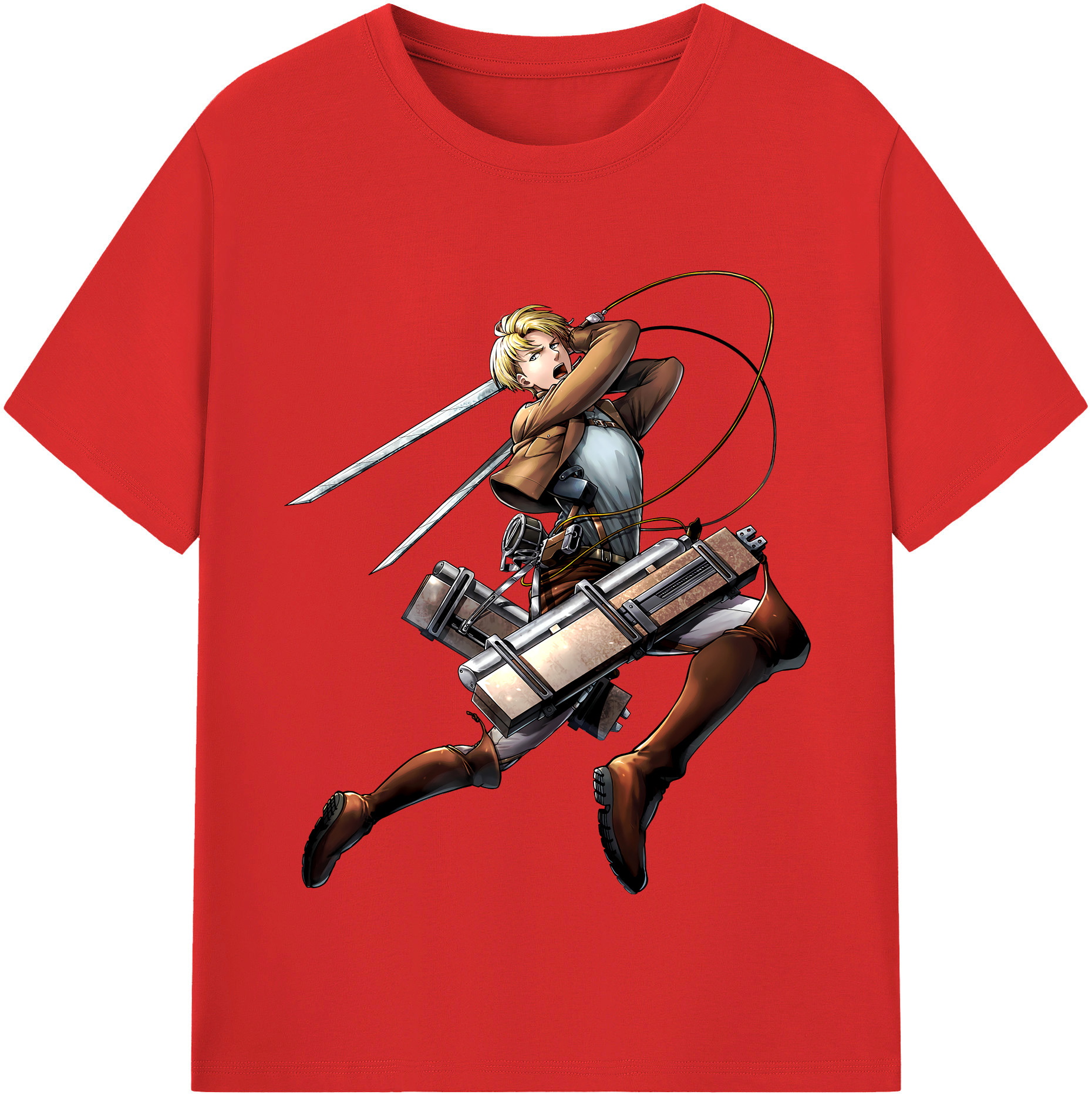 （画像用） 進撃の巨人 Attack on Titan 綿100％半袖Tシャツ（フロントプリント）