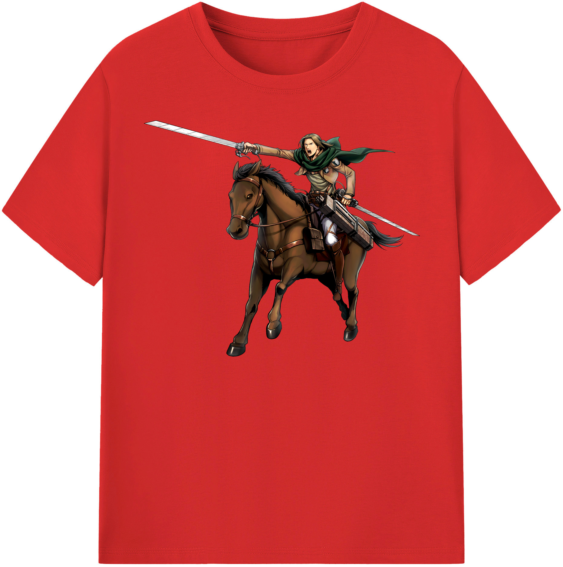 （画像用） 進撃の巨人 Attack on Titan 綿100％半袖Tシャツ（フロントプリント）