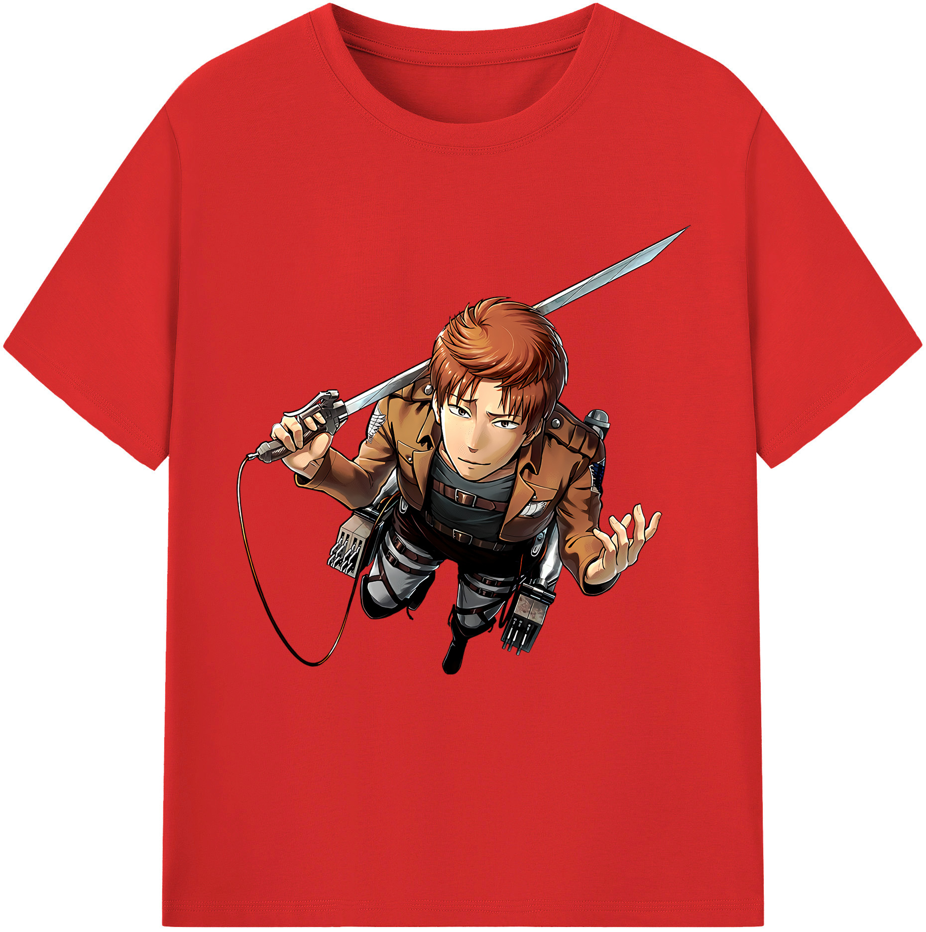 （画像用） 進撃の巨人 Attack on Titan 綿100％半袖Tシャツ（フロントプリント）