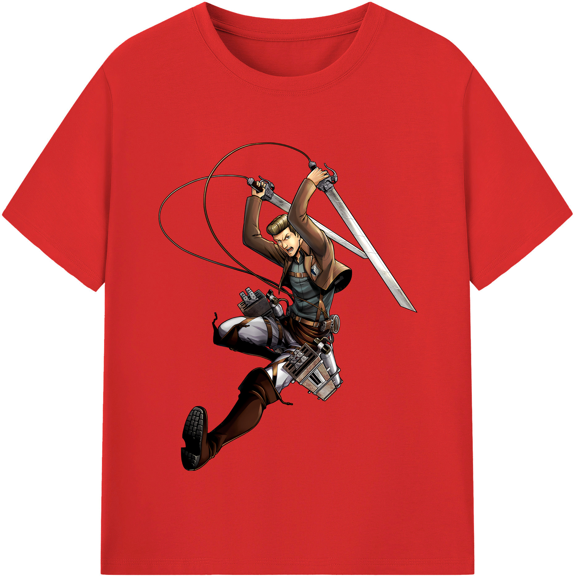 （画像用） 進撃の巨人 Attack on Titan 綿100％半袖Tシャツ（フロントプリント）