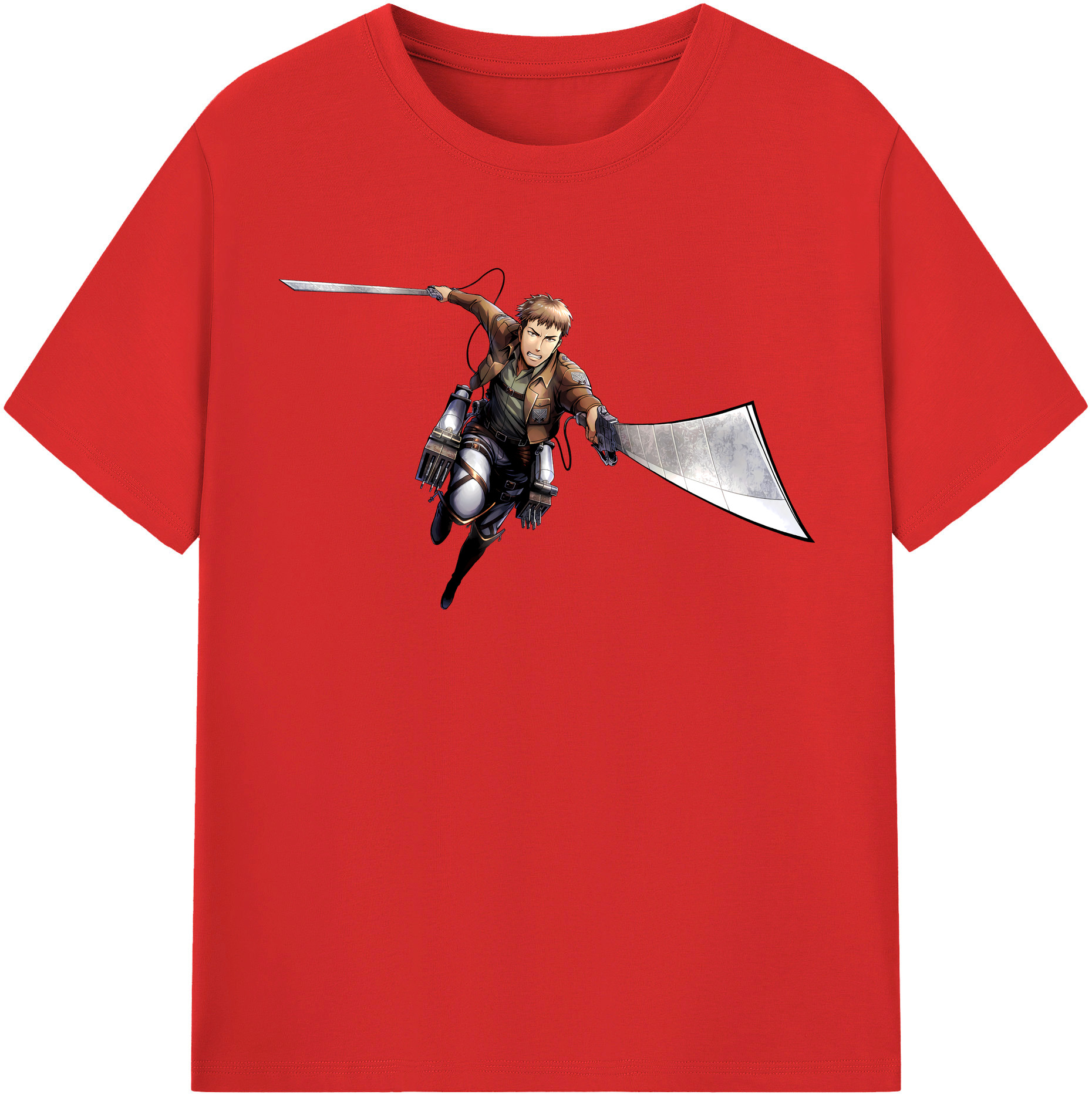 （画像用） 進撃の巨人 Attack on Titan 綿100％半袖Tシャツ（フロントプリント）