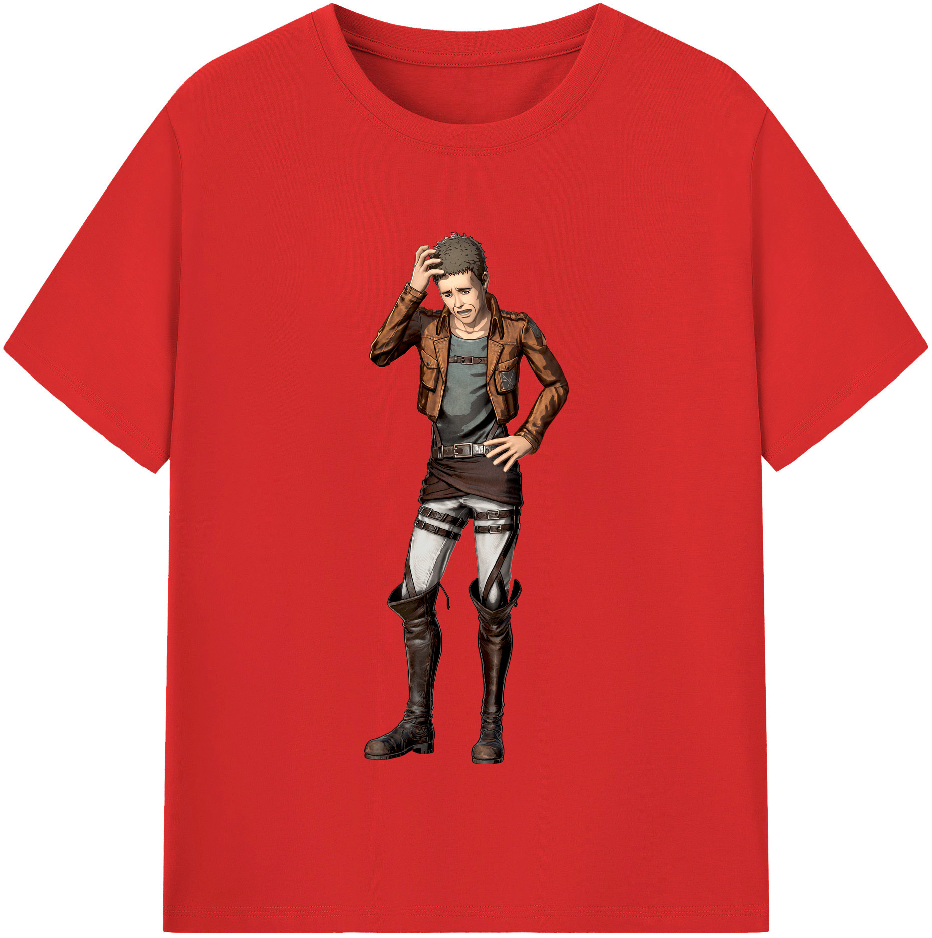 （画像用） 進撃の巨人 Attack on Titan 綿100％半袖Tシャツ（フロントプリント）