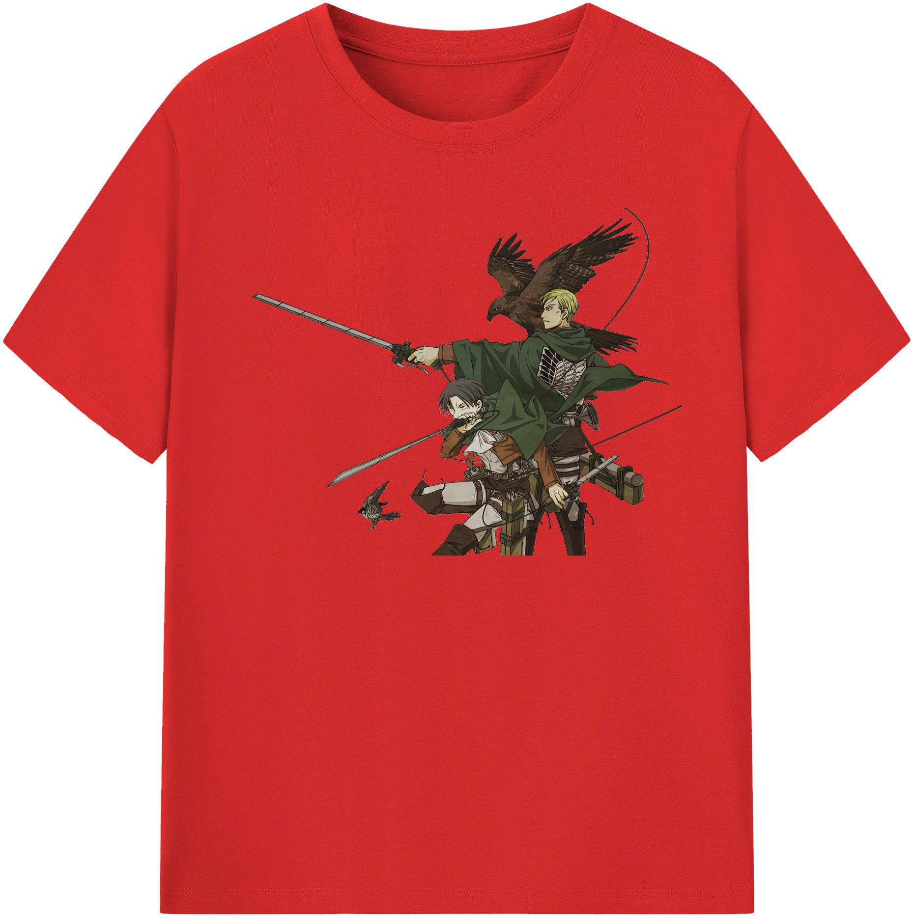 （画像用） 進撃の巨人 Attack on Titan 綿100％半袖Tシャツ（フロントプリント）