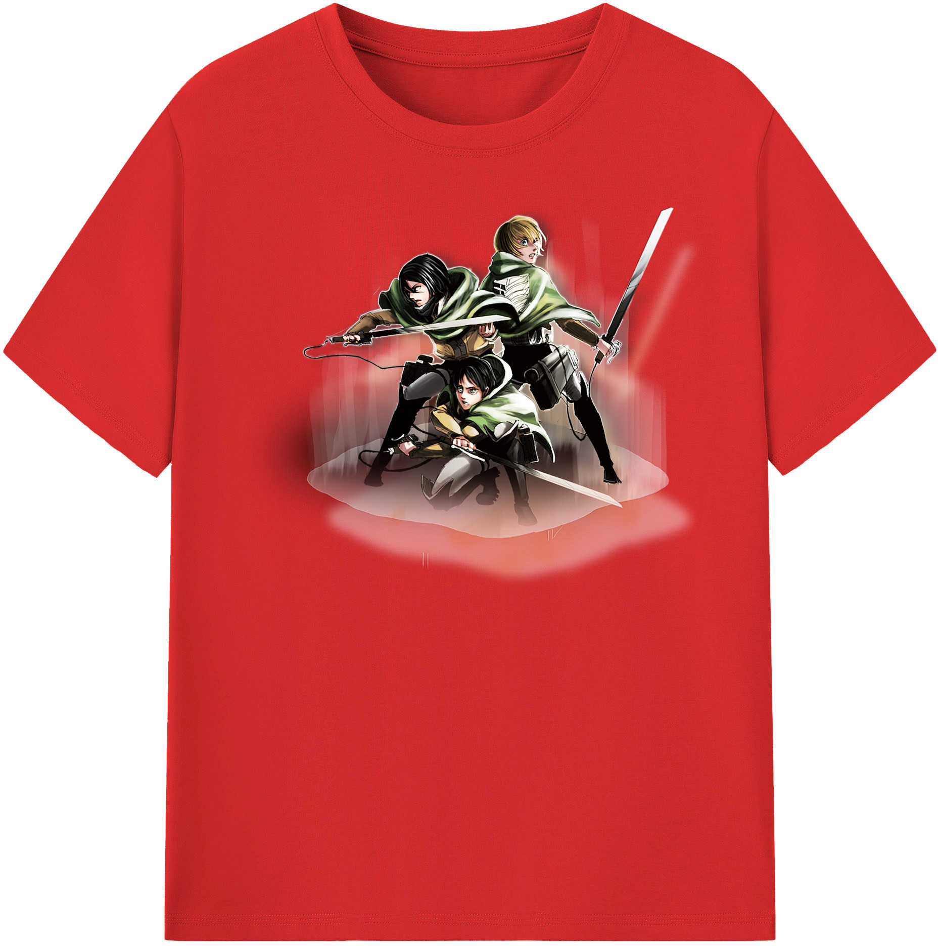（画像用） 進撃の巨人 Attack on Titan 綿100％半袖Tシャツ（フロントプリント）