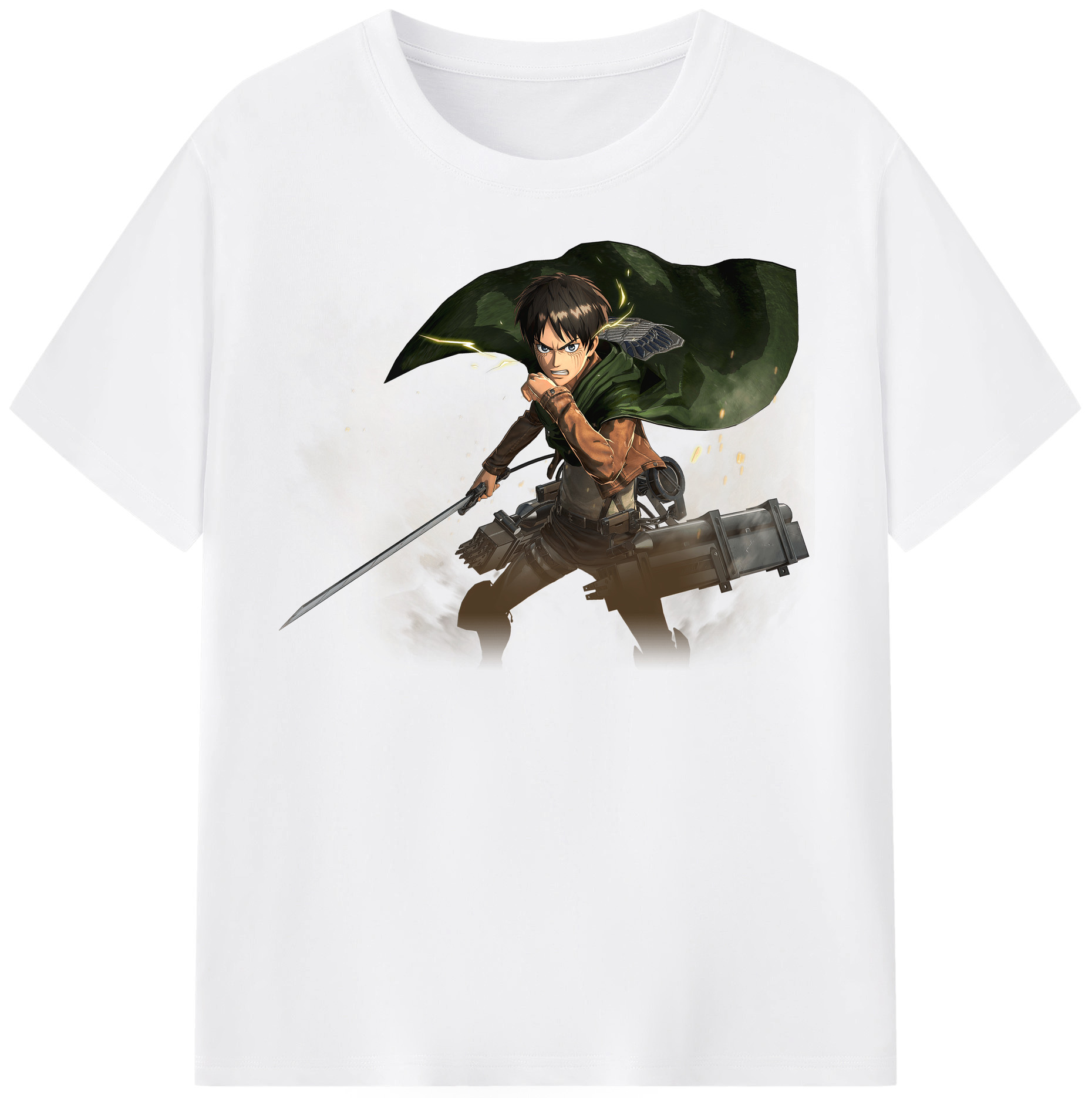 （画像用） 進撃の巨人 エレン･イェーガー Attack on Titan Eren Jäger 綿100％半袖Tシャツ（フロントプリント）