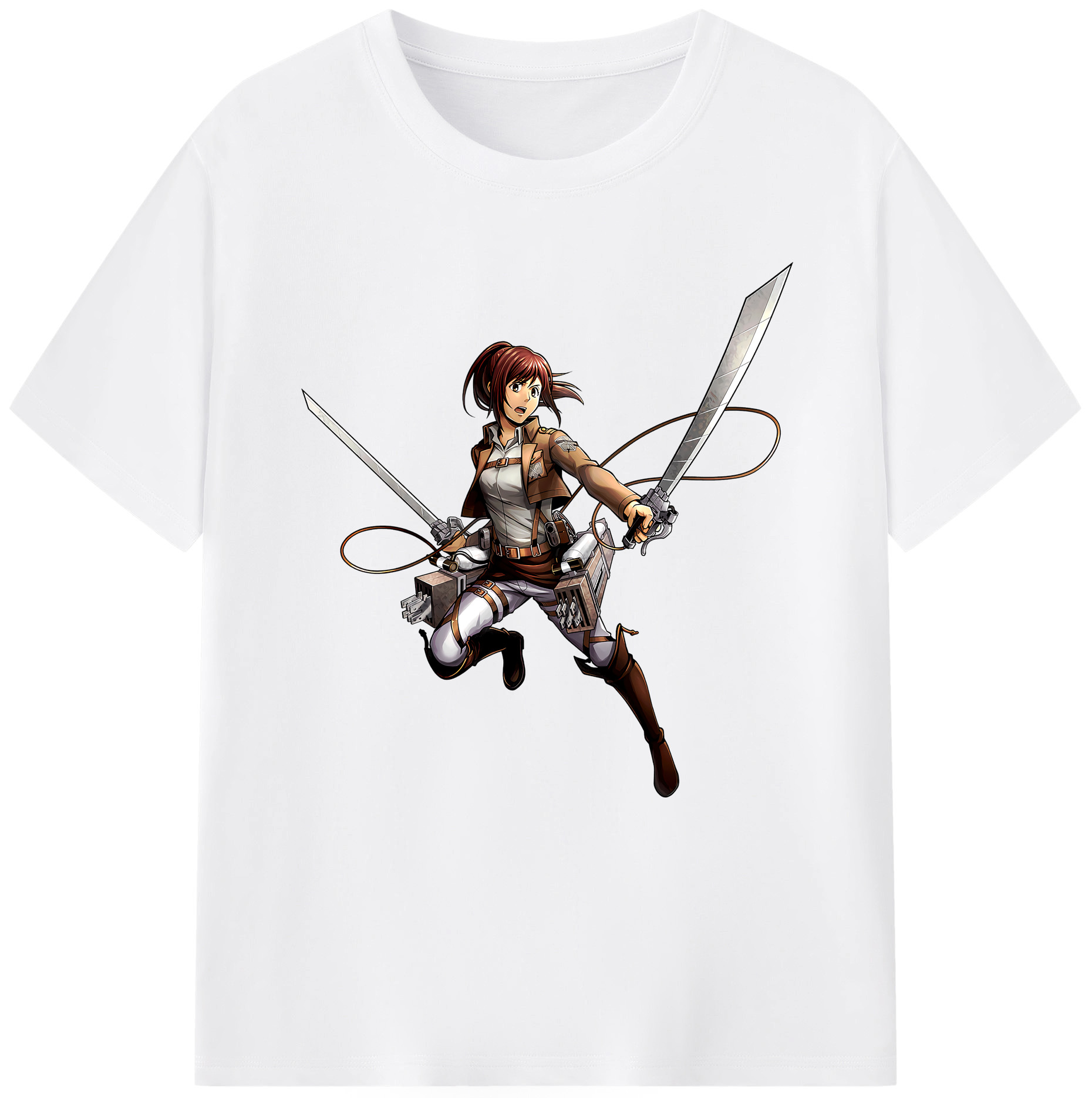 （画像用） 進撃の巨人 サシャ·ブラウス Attack on Titan Sasha Blaus 綿100％半袖Tシャツ（フロントプリント）