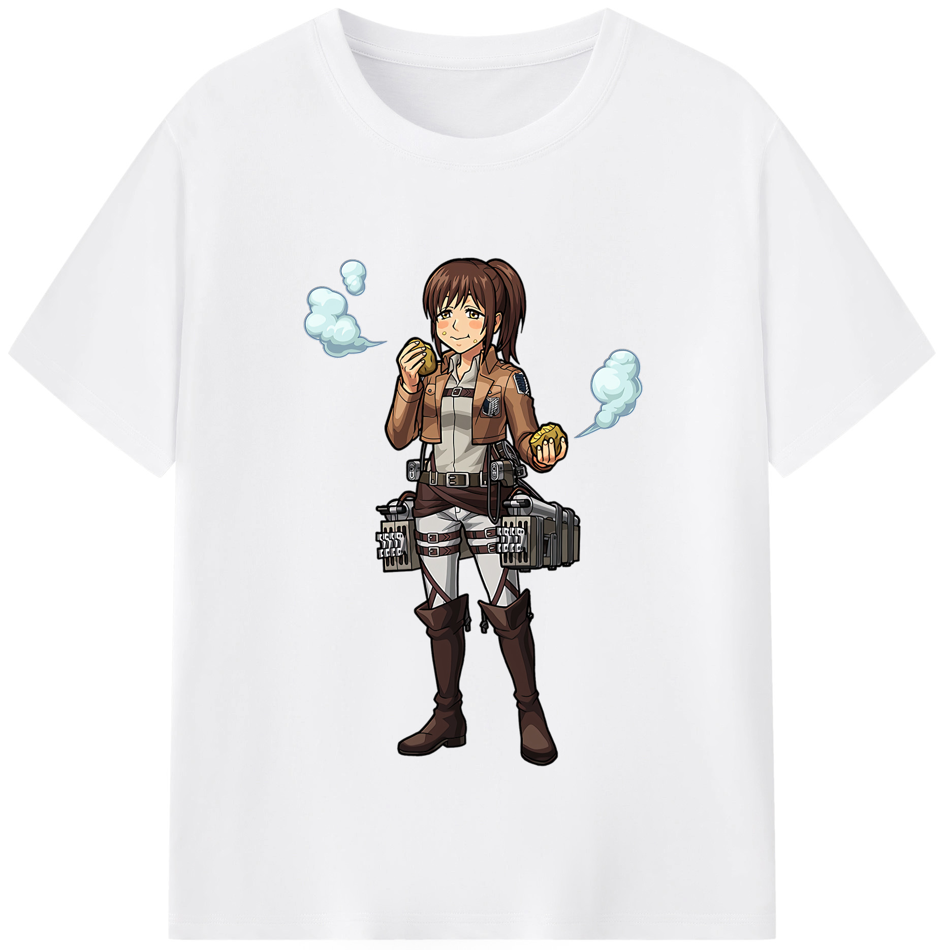 （画像用） 進撃の巨人 サシャ·ブラウス Attack on Titan Sasha Blaus 綿100％半袖Tシャツ（フロントプリント）