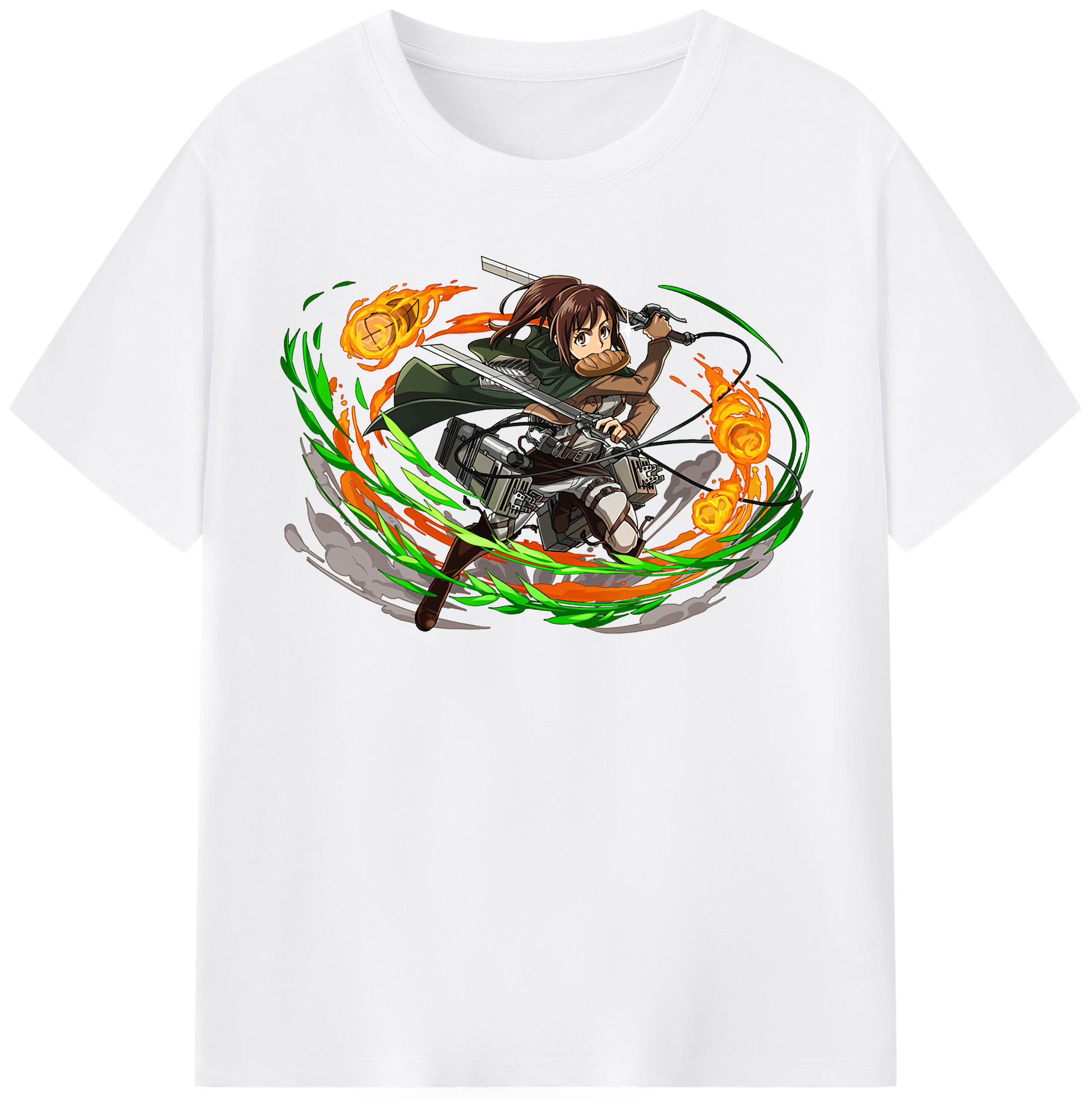 （画像用） 進撃の巨人 サシャ·ブラウス Attack on Titan Sasha Blaus 綿100％半袖Tシャツ（フロントプリント）