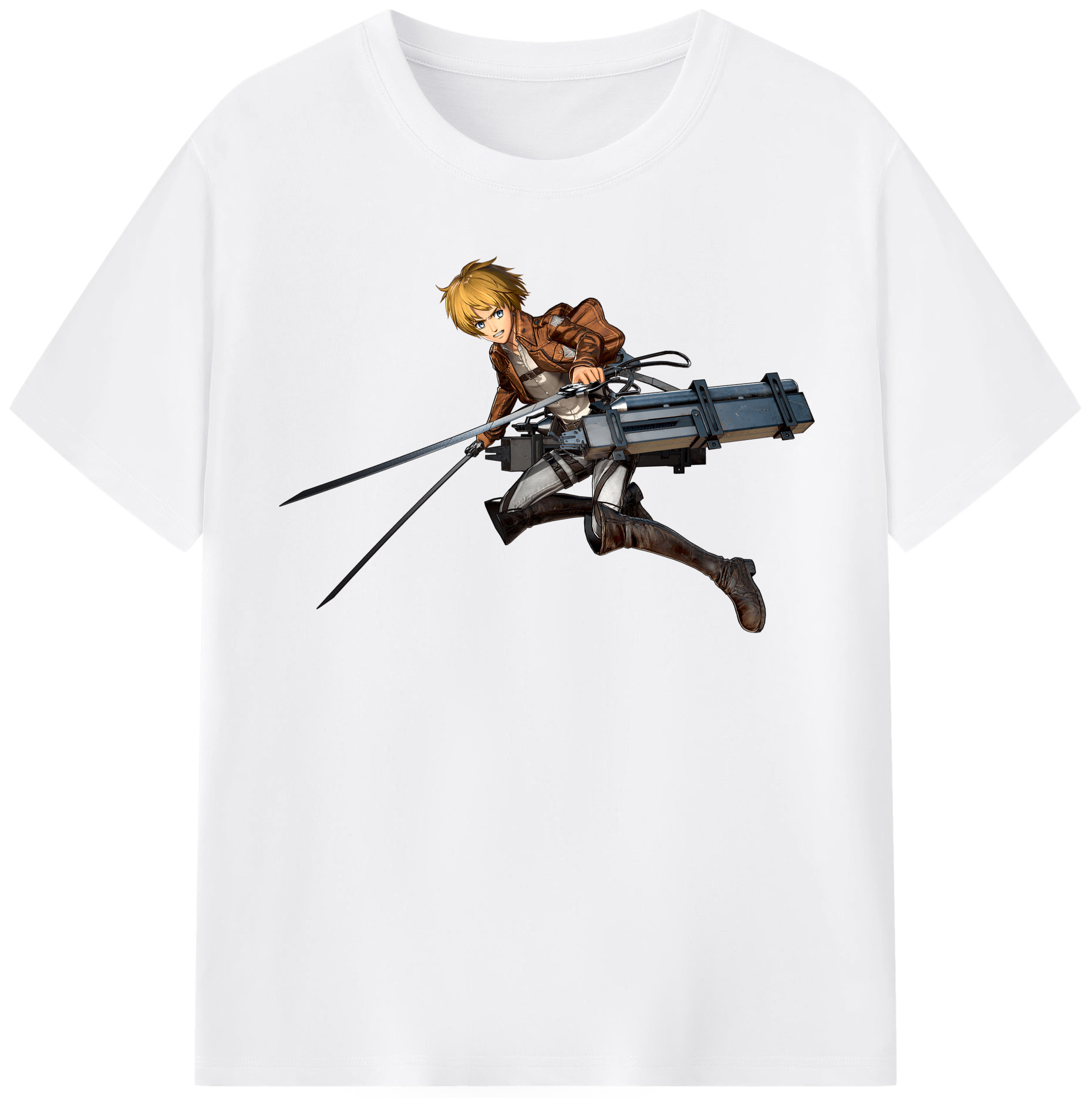 （画像用） 進撃の巨人 アルミン·アルレルト Attack on Titan Armin Arlert 綿100％半袖Tシャツ（フロントプリント）