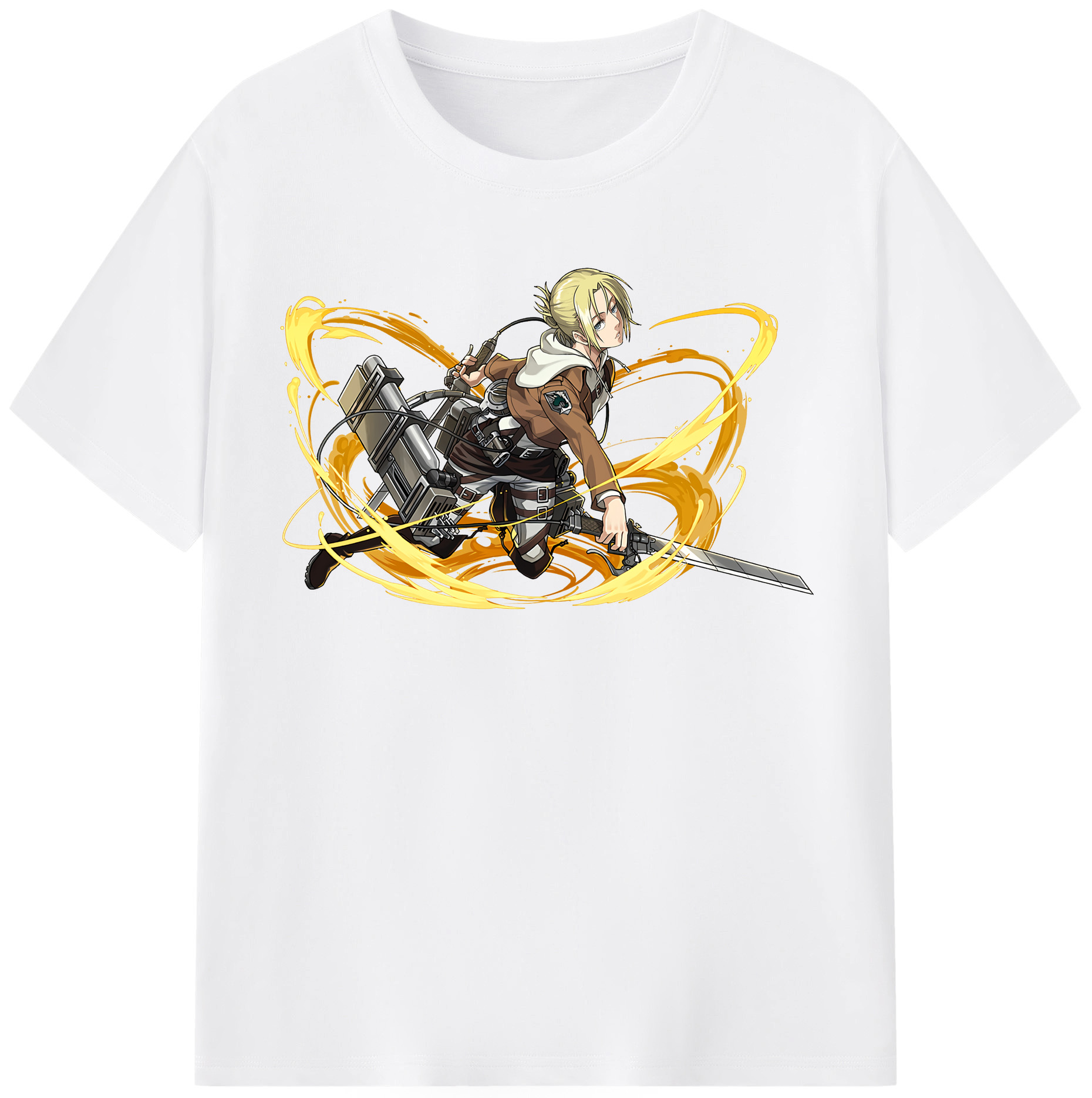 （画像用） 進撃の巨人 アニ・レオンハート Attack on Titan Annie Leonhart 綿100％半袖Tシャツ（フロントプリント）