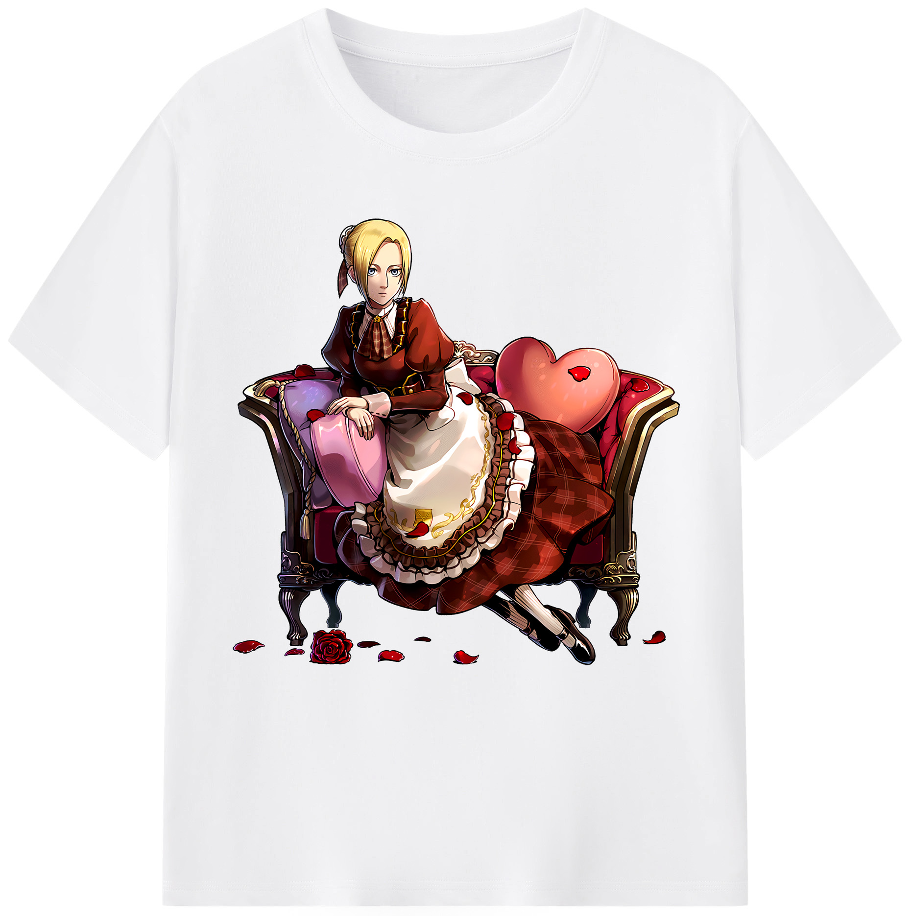 （画像用） 進撃の巨人 アニ・レオンハート Attack on Titan Annie Leonhart 綿100％半袖Tシャツ（フロントプリント）