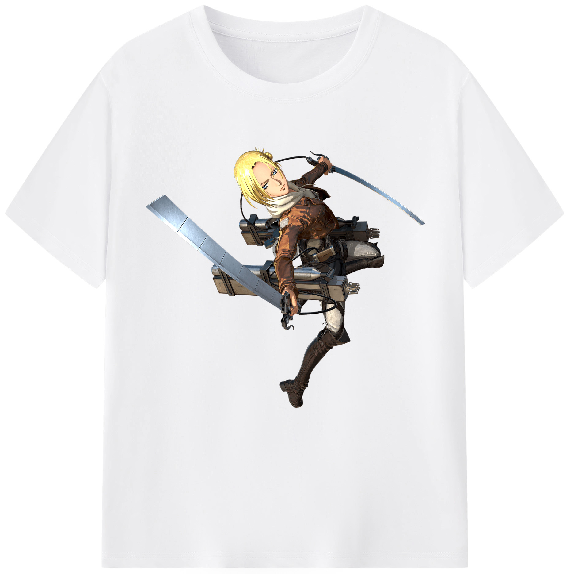 （画像用） 進撃の巨人 アニ・レオンハート Attack on Titan Annie Leonhart 綿100％半袖Tシャツ（フロントプリント）