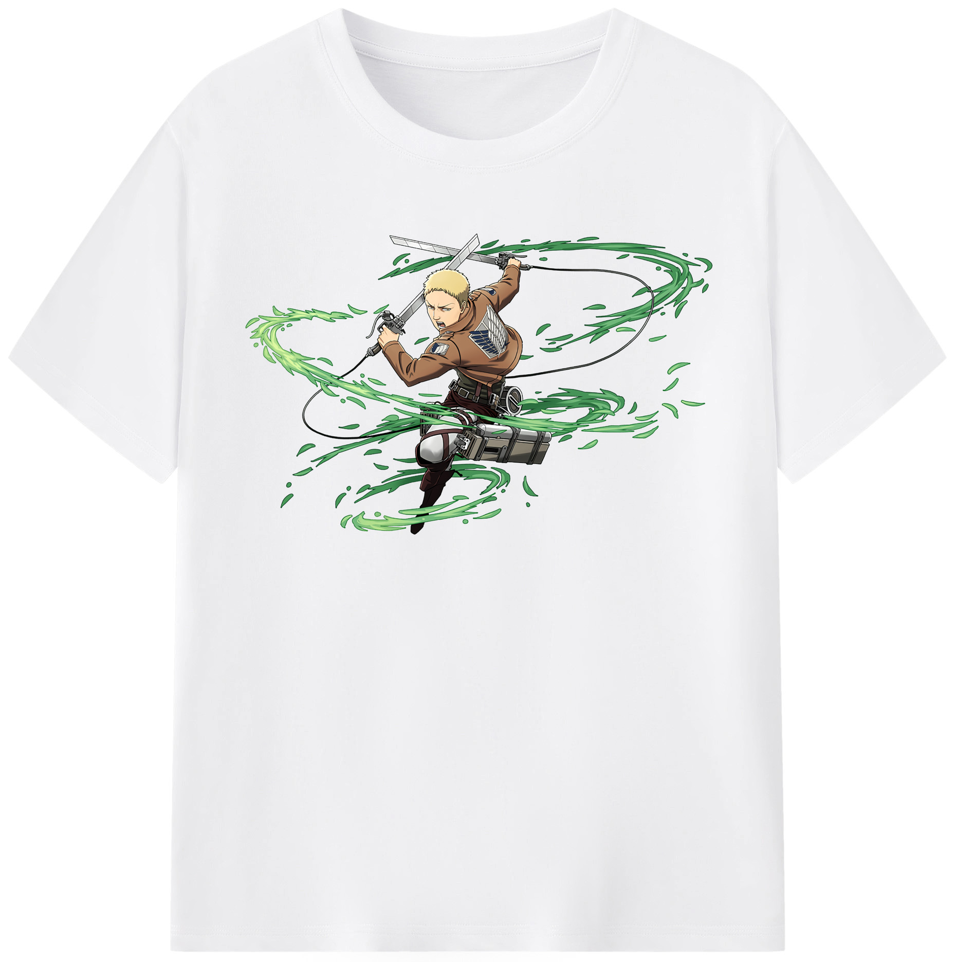 （画像用） 進撃の巨人 ライナー・ブラウン Attack on Titan Reiner Braun 綿100％半袖Tシャツ（フロントプリント）