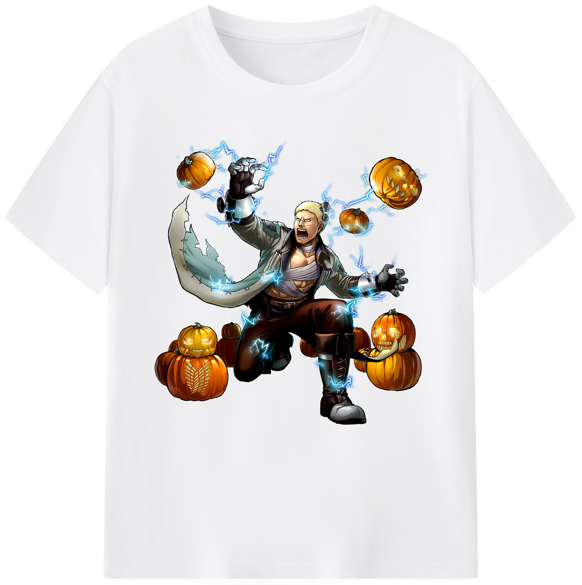 （画像用） 進撃の巨人 ライナー・ブラウン Attack on Titan Reiner Braun 綿100％半袖Tシャツ（フロントプリント）