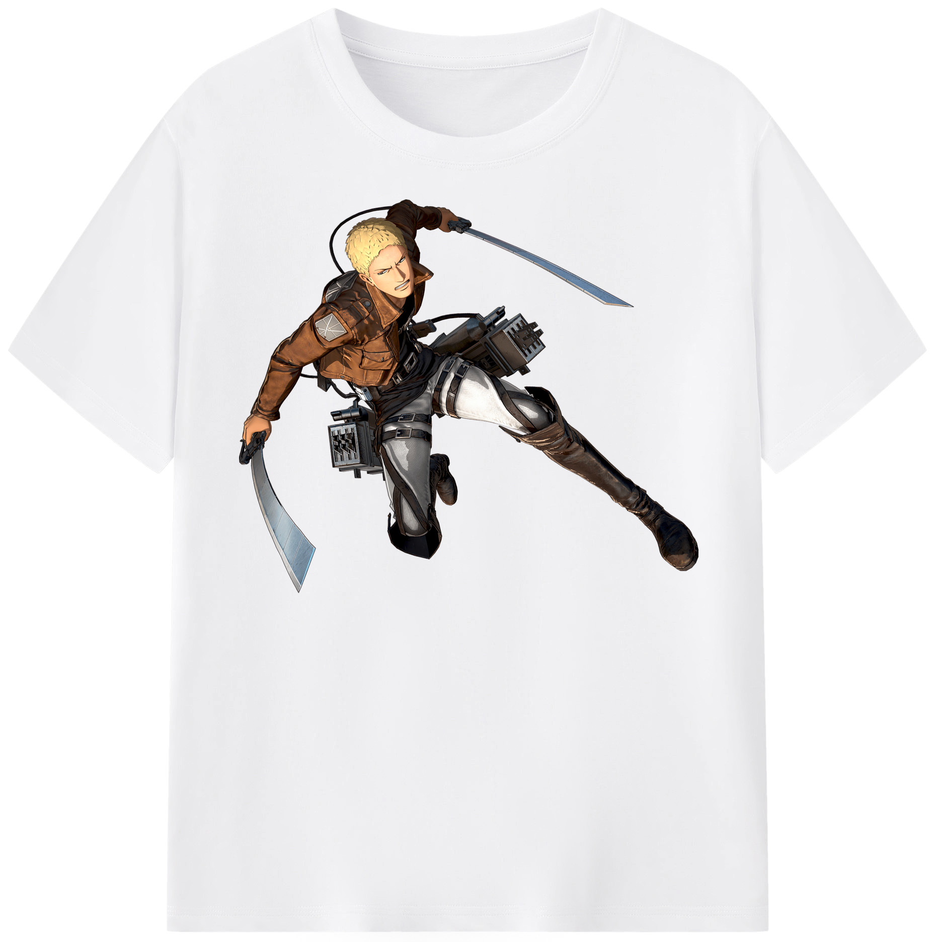 （画像用） 進撃の巨人 ライナー・ブラウン Attack on Titan Reiner Braun 綿100％半袖Tシャツ（フロントプリント）