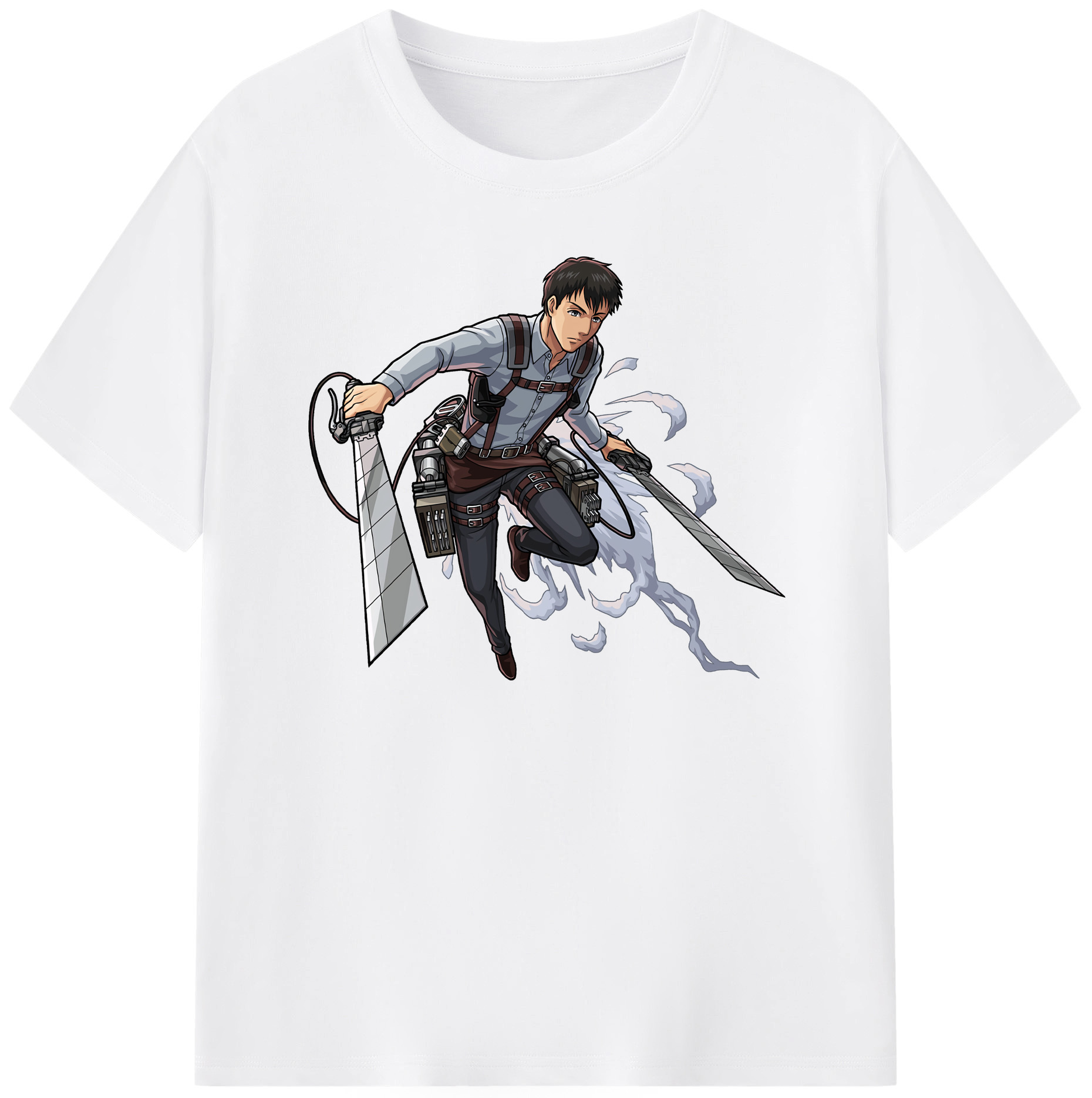 （画像用） 進撃の巨人 ベルトルト・フーバー Attack on Titan Bertholdt Hoover 綿100％半袖Tシャツ（フロントプリント）