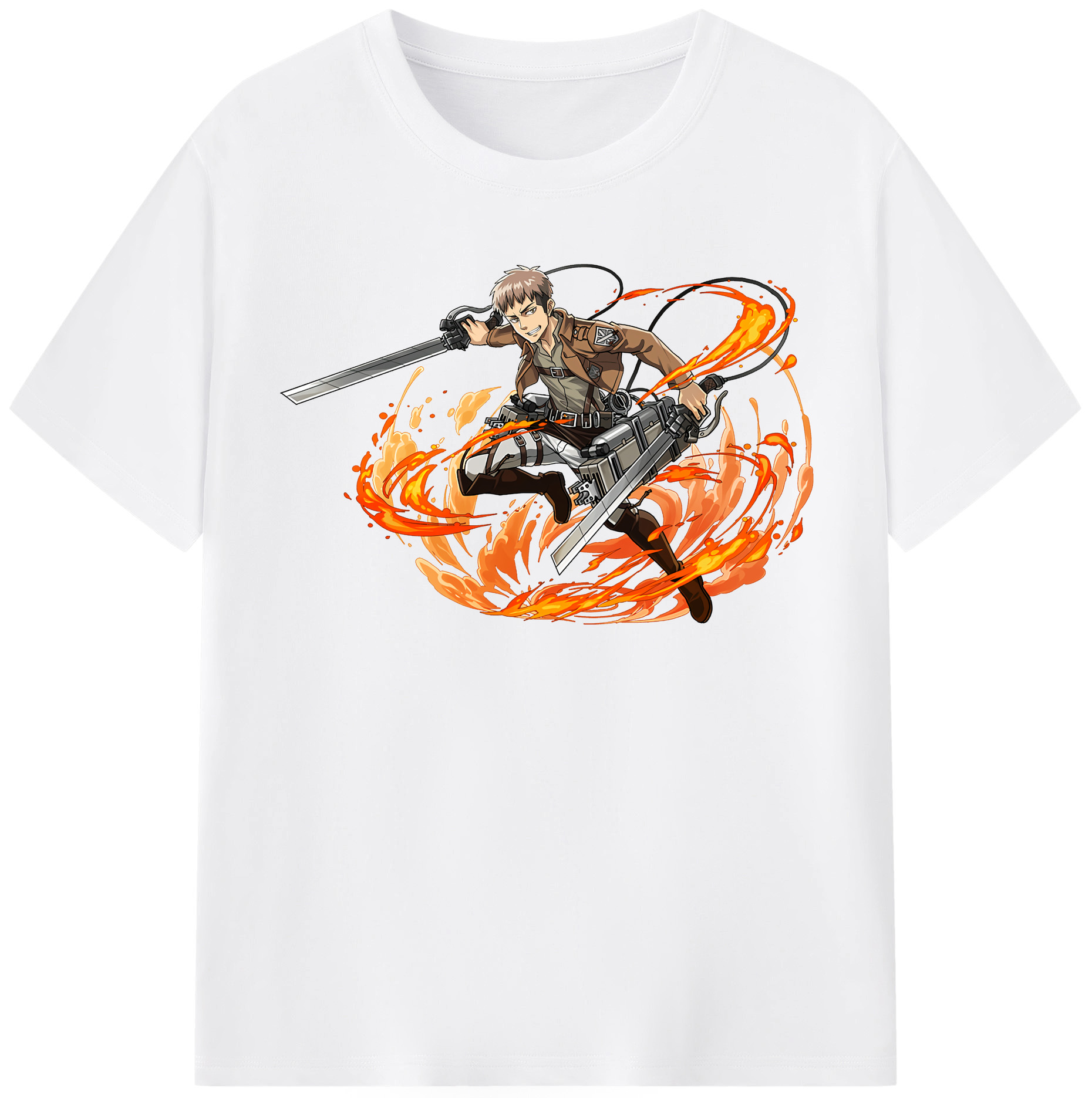 （画像用） 進撃の巨人 ジャン・キルシュタイン Attack on Titan Jean Kirstein 綿100％半袖Tシャツ（フロントプリント）