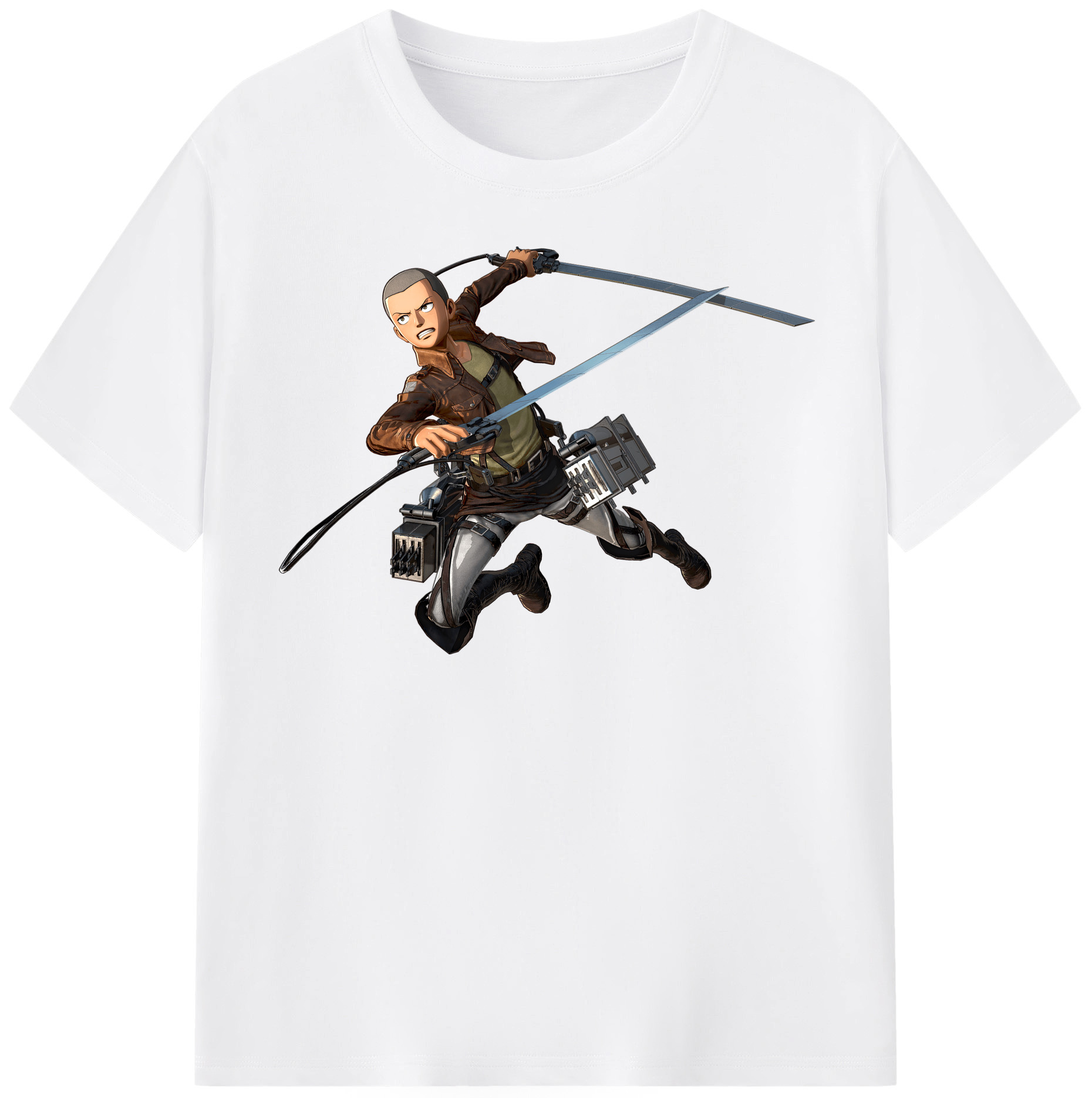 （画像用） 進撃の巨人 コニー·スプリンガー Attack on Titan Connie Springer 綿100％半袖Tシャツ（フロントプリント）