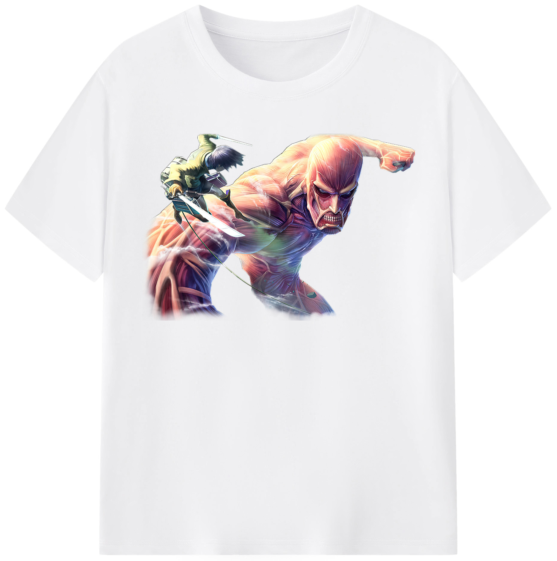 （画像用） 進撃の巨人 Attack on Titan 綿100％半袖Tシャツ（フロントプリント）