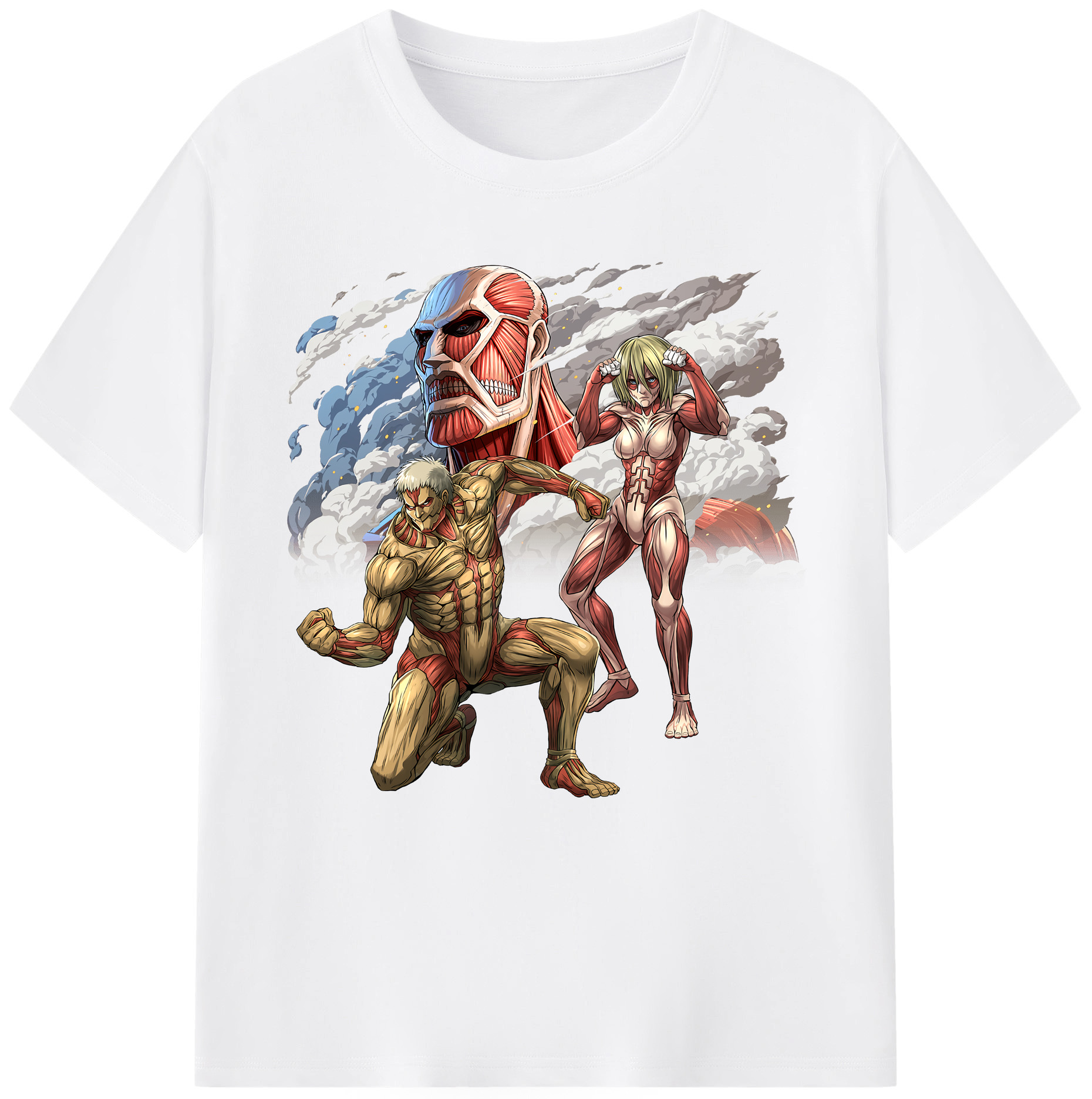 （画像用） 進撃の巨人 Attack on Titan 綿100％半袖Tシャツ（フロントプリント）