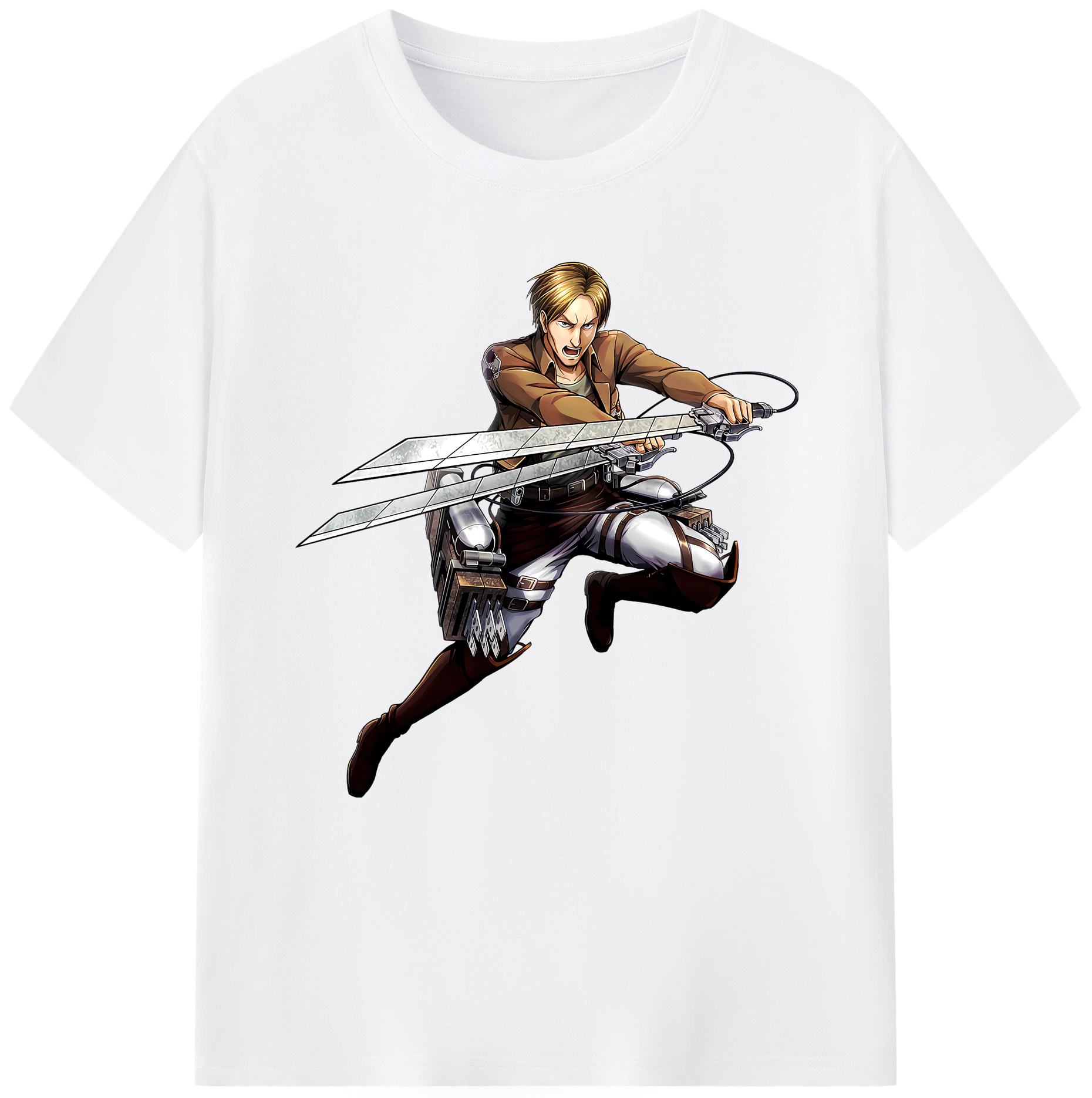 （画像用） 進撃の巨人 Attack on Titan 綿100％半袖Tシャツ（フロントプリント）
