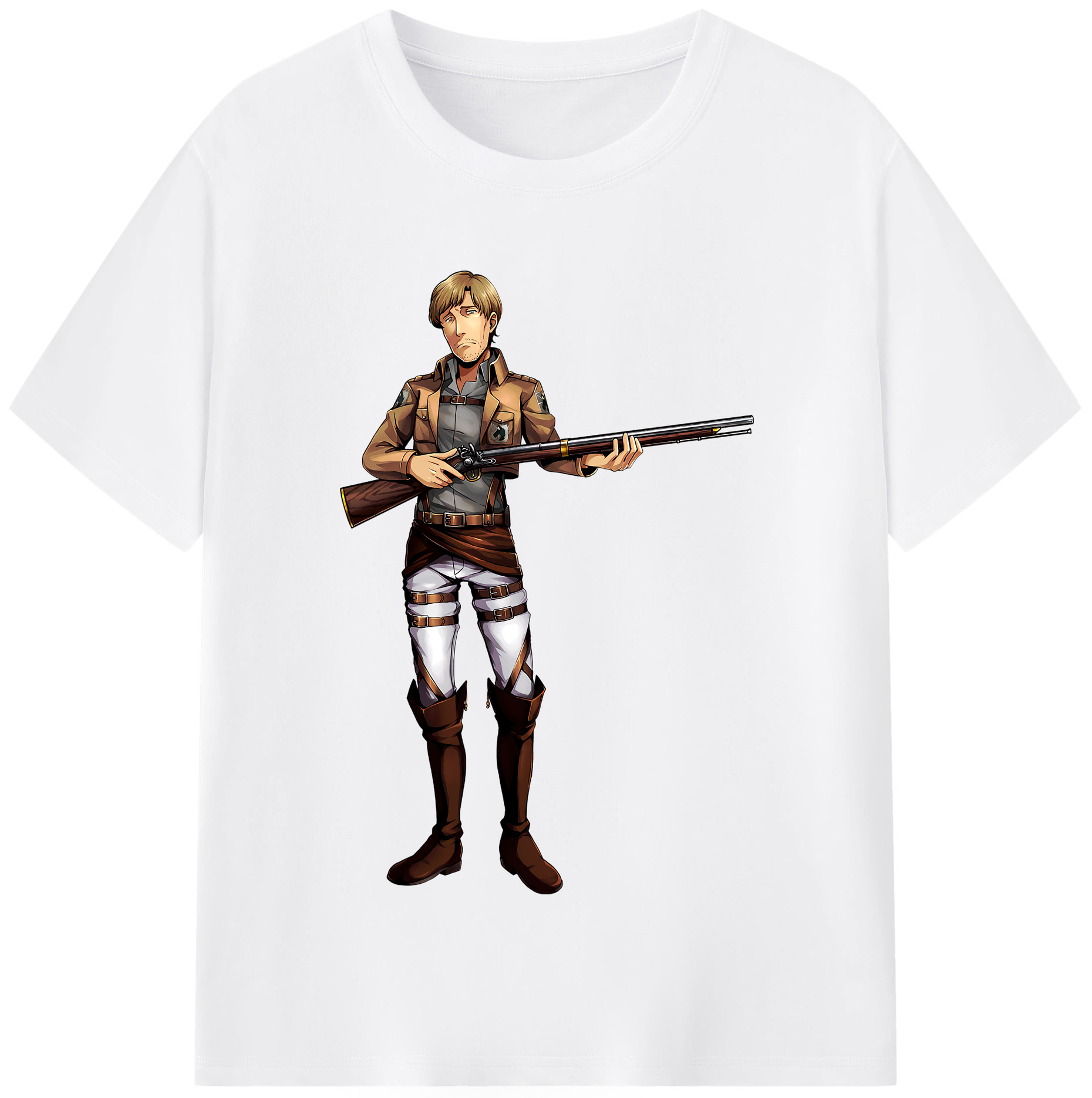 （画像用） 進撃の巨人 Attack on Titan 綿100％半袖Tシャツ（フロントプリント）