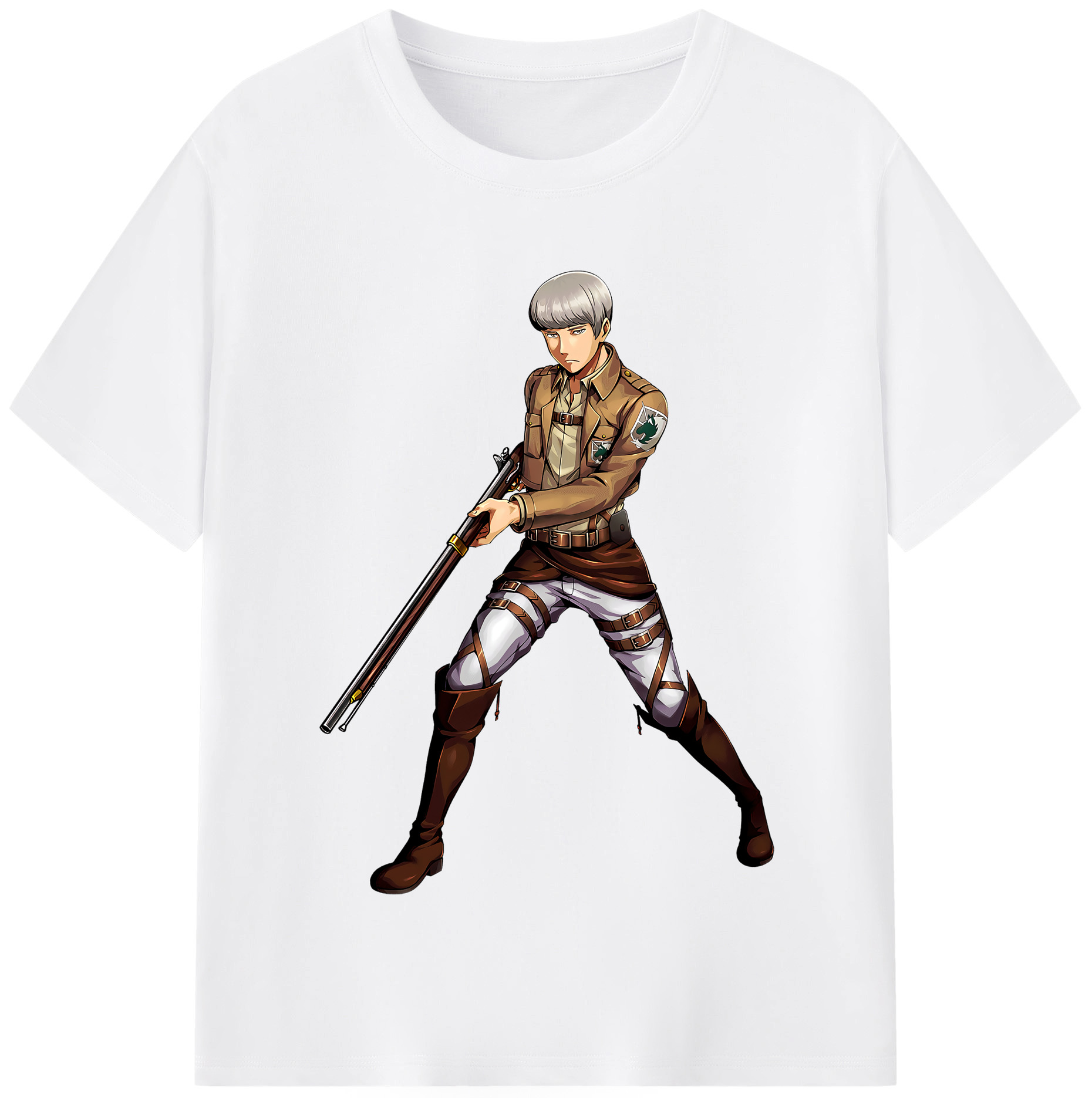 （画像用） 進撃の巨人 Attack on Titan 綿100％半袖Tシャツ（フロントプリント）