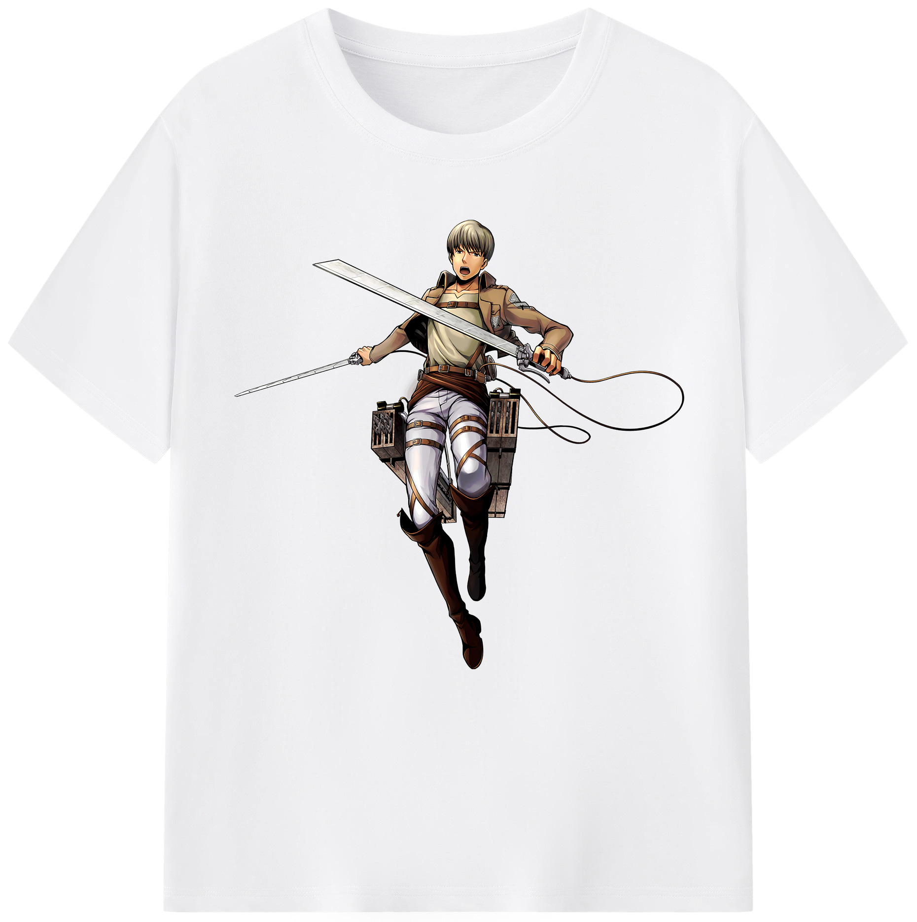 （画像用） 進撃の巨人 Attack on Titan 綿100％半袖Tシャツ（フロントプリント）