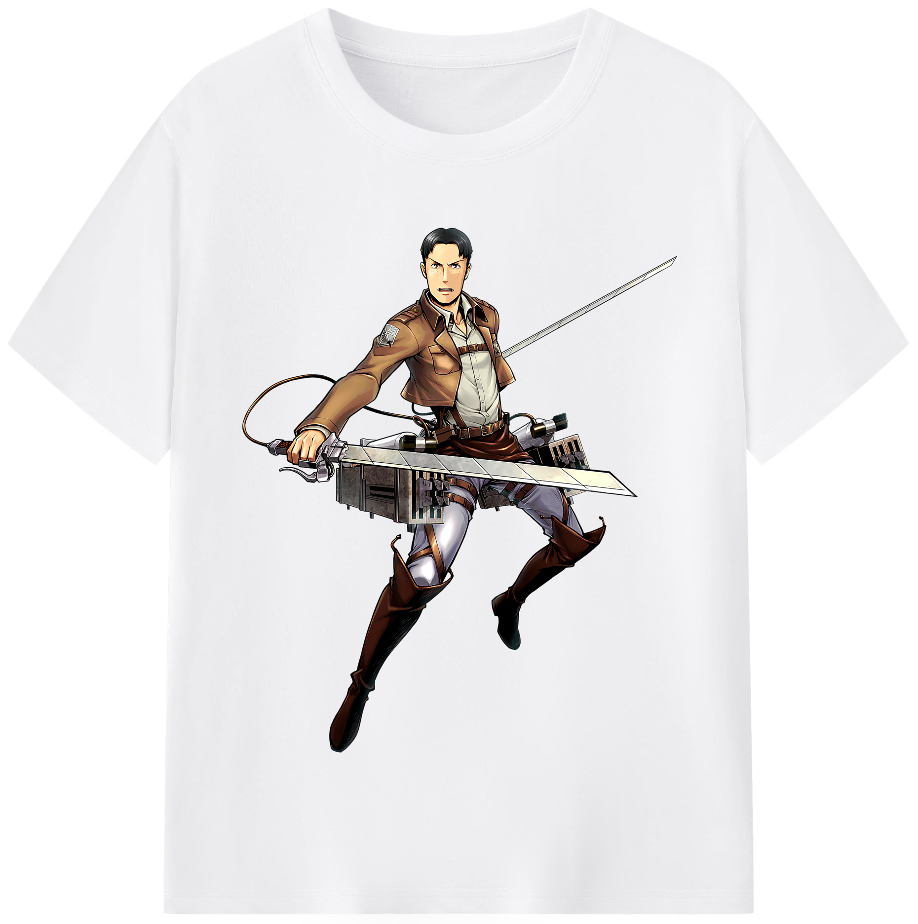 （画像用） 進撃の巨人 Attack on Titan 綿100％半袖Tシャツ（フロントプリント）