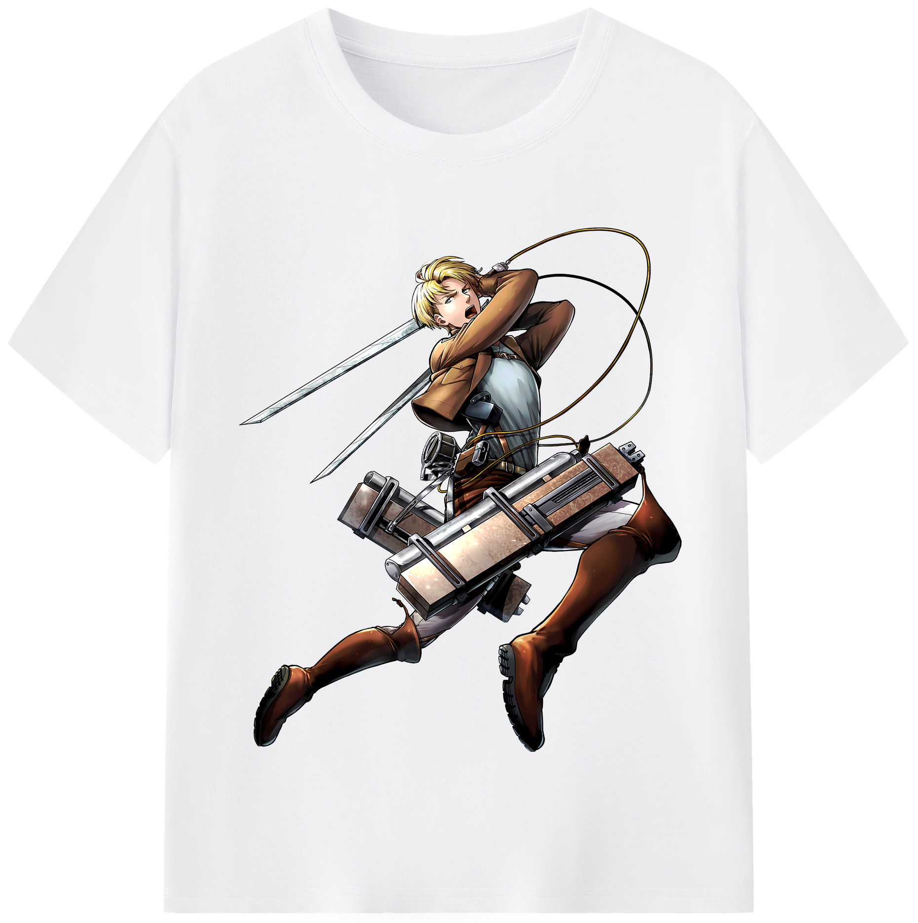 （画像用） 進撃の巨人 Attack on Titan 綿100％半袖Tシャツ（フロントプリント）
