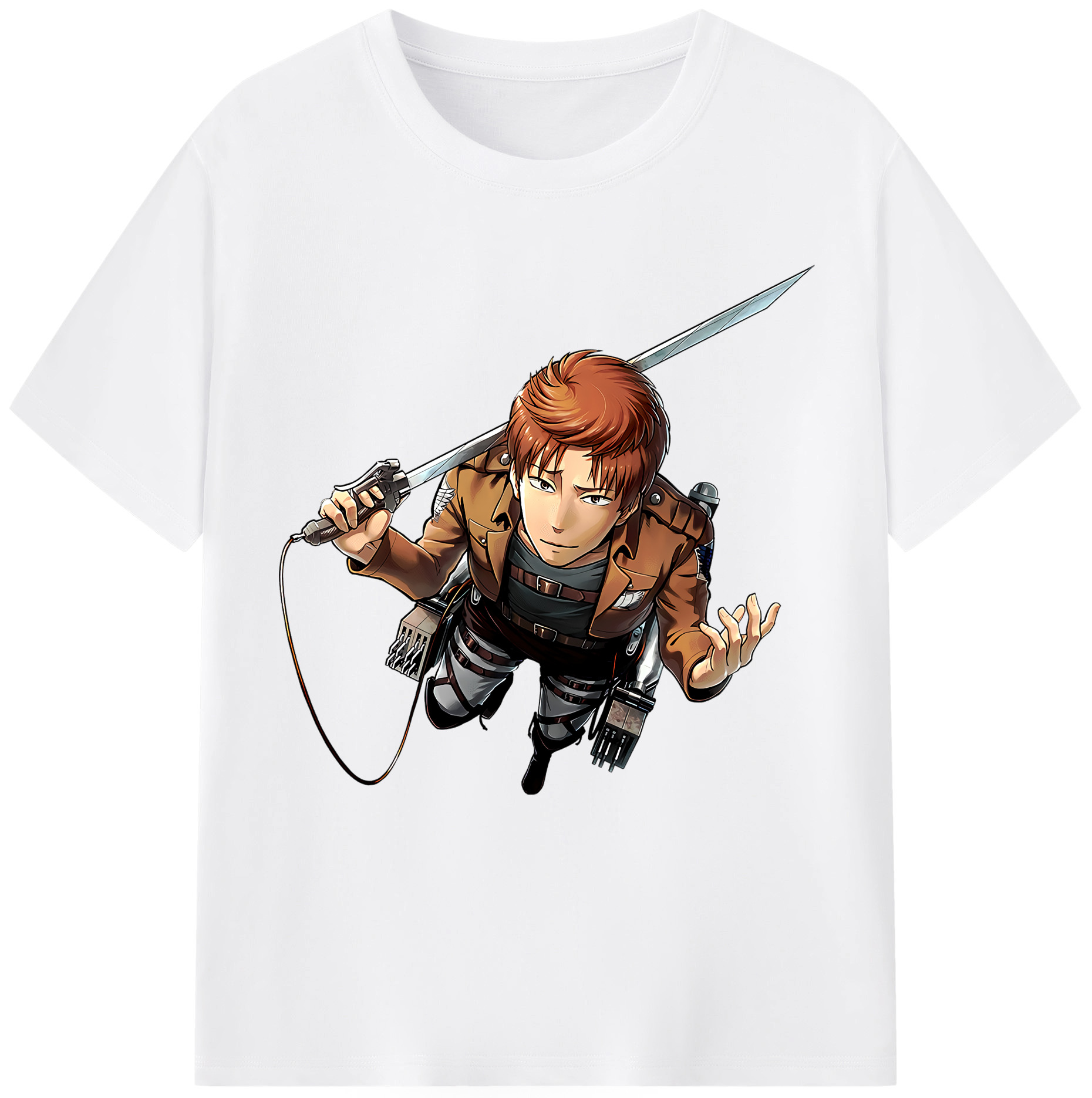 （画像用） 進撃の巨人 Attack on Titan 綿100％半袖Tシャツ（フロントプリント）