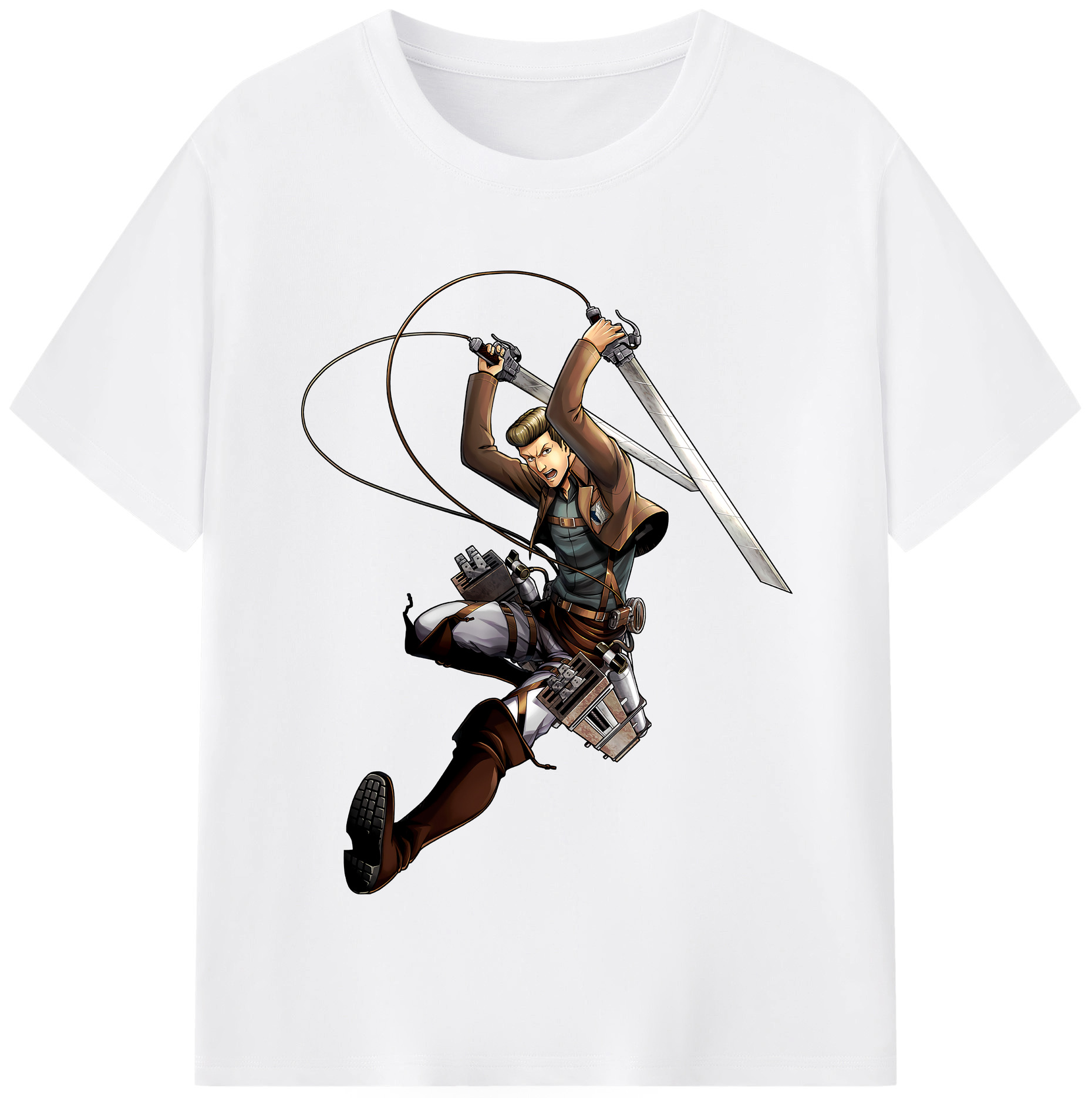 （画像用） 進撃の巨人 Attack on Titan 綿100％半袖Tシャツ（フロントプリント）