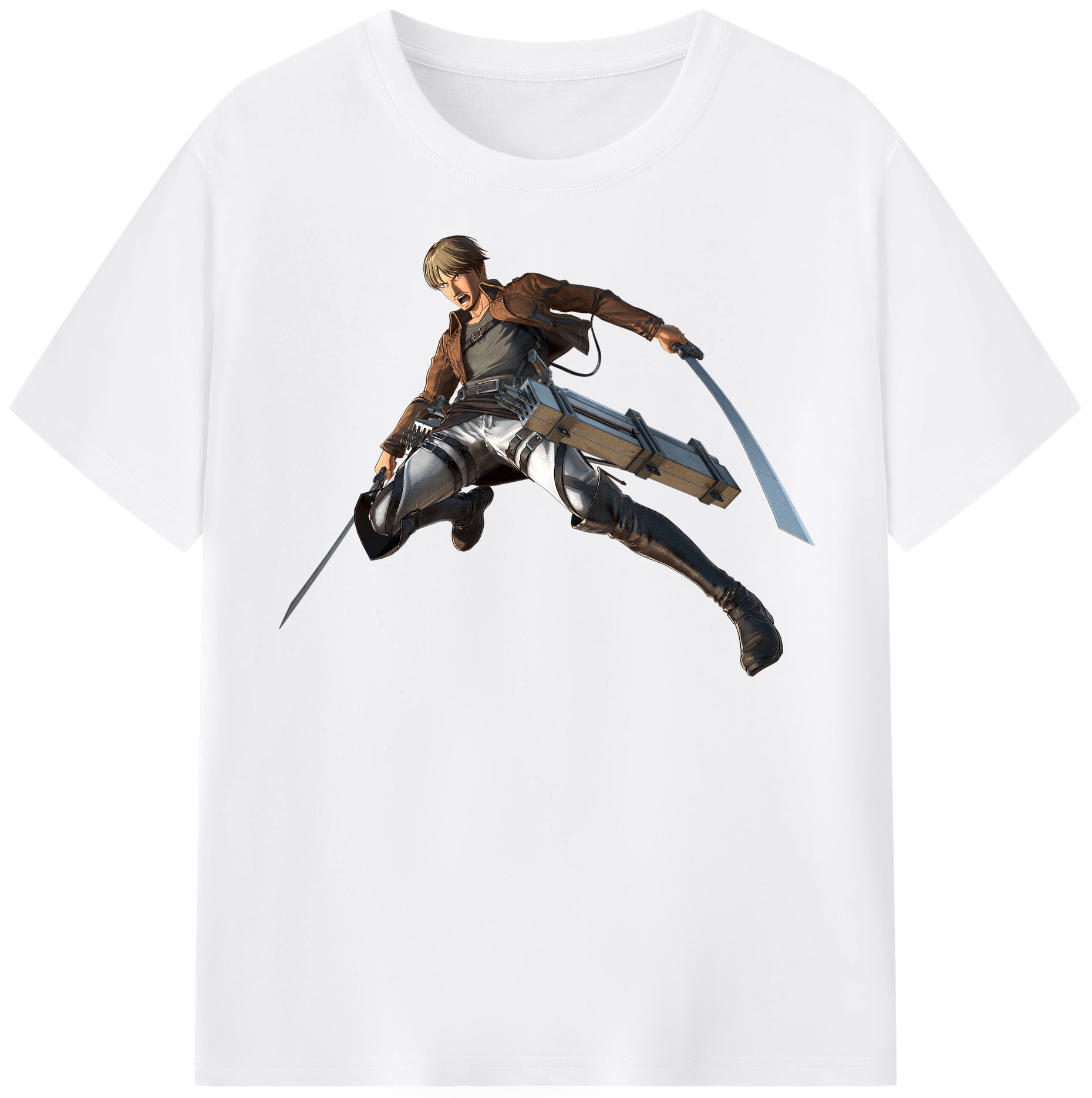 （画像用） 進撃の巨人 Attack on Titan 綿100％半袖Tシャツ（フロントプリント）