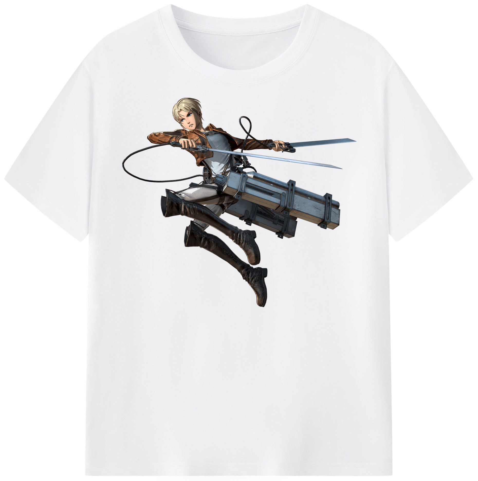 （画像用） 進撃の巨人 Attack on Titan 綿100％半袖Tシャツ（フロントプリント）