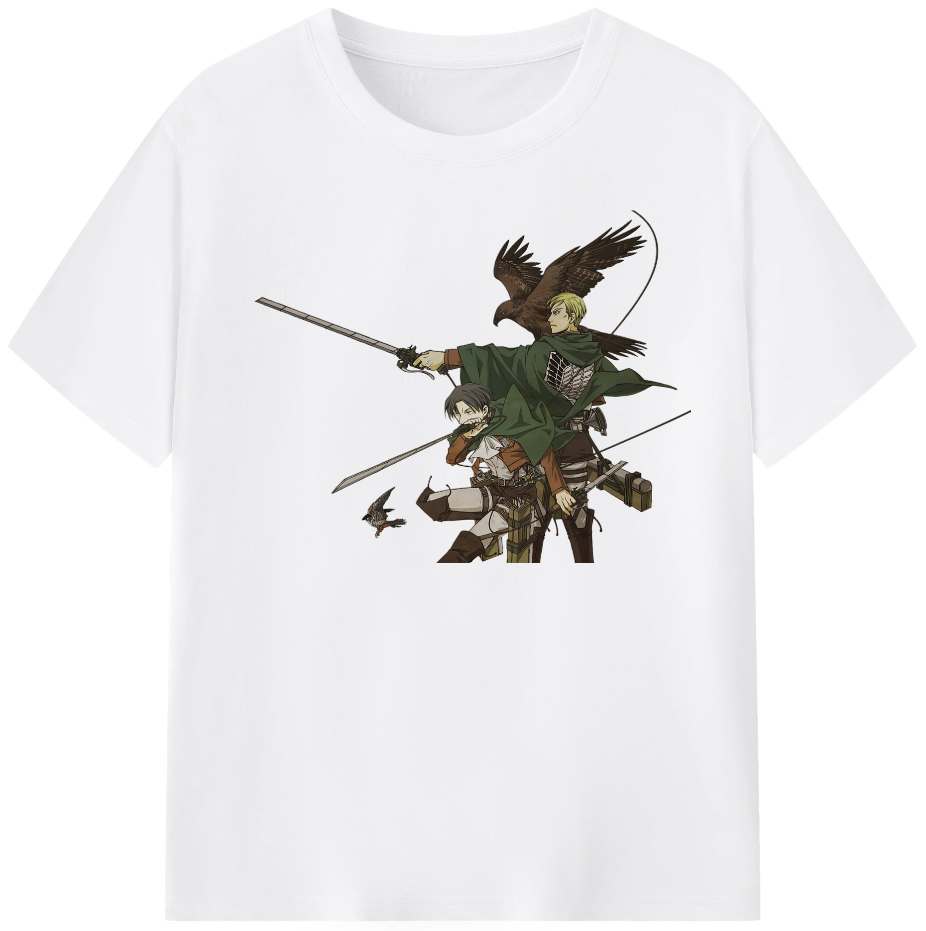 （画像用） 進撃の巨人 Attack on Titan 綿100％半袖Tシャツ（フロントプリント）