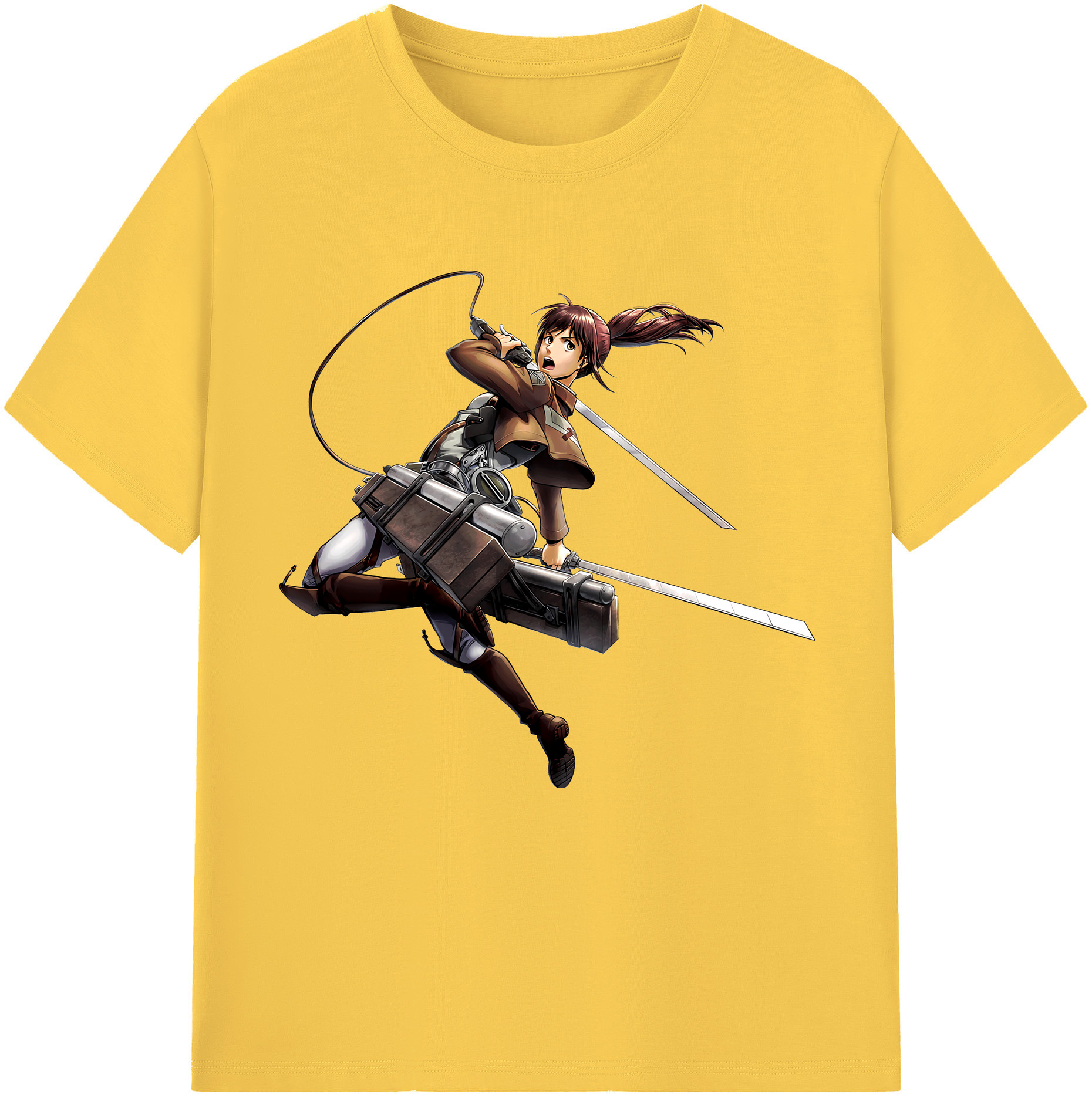 （画像用） 進撃の巨人 サシャ·ブラウス Attack on Titan Sasha Blaus 綿100％半袖Tシャツ（フロントプリント）