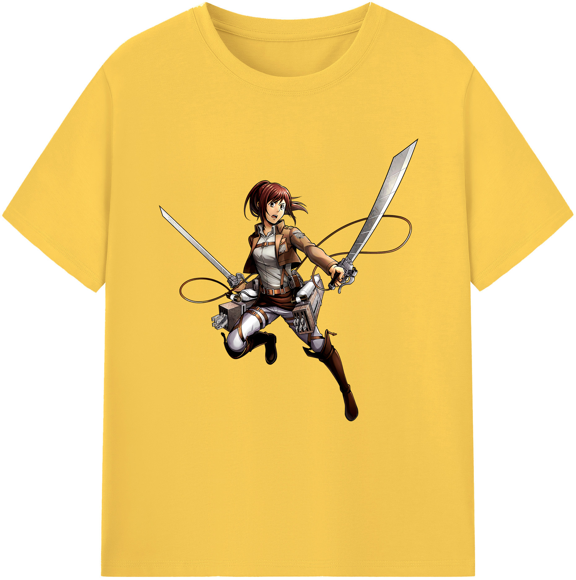 （画像用） 進撃の巨人 サシャ·ブラウス Attack on Titan Sasha Blaus 綿100％半袖Tシャツ（フロントプリント）