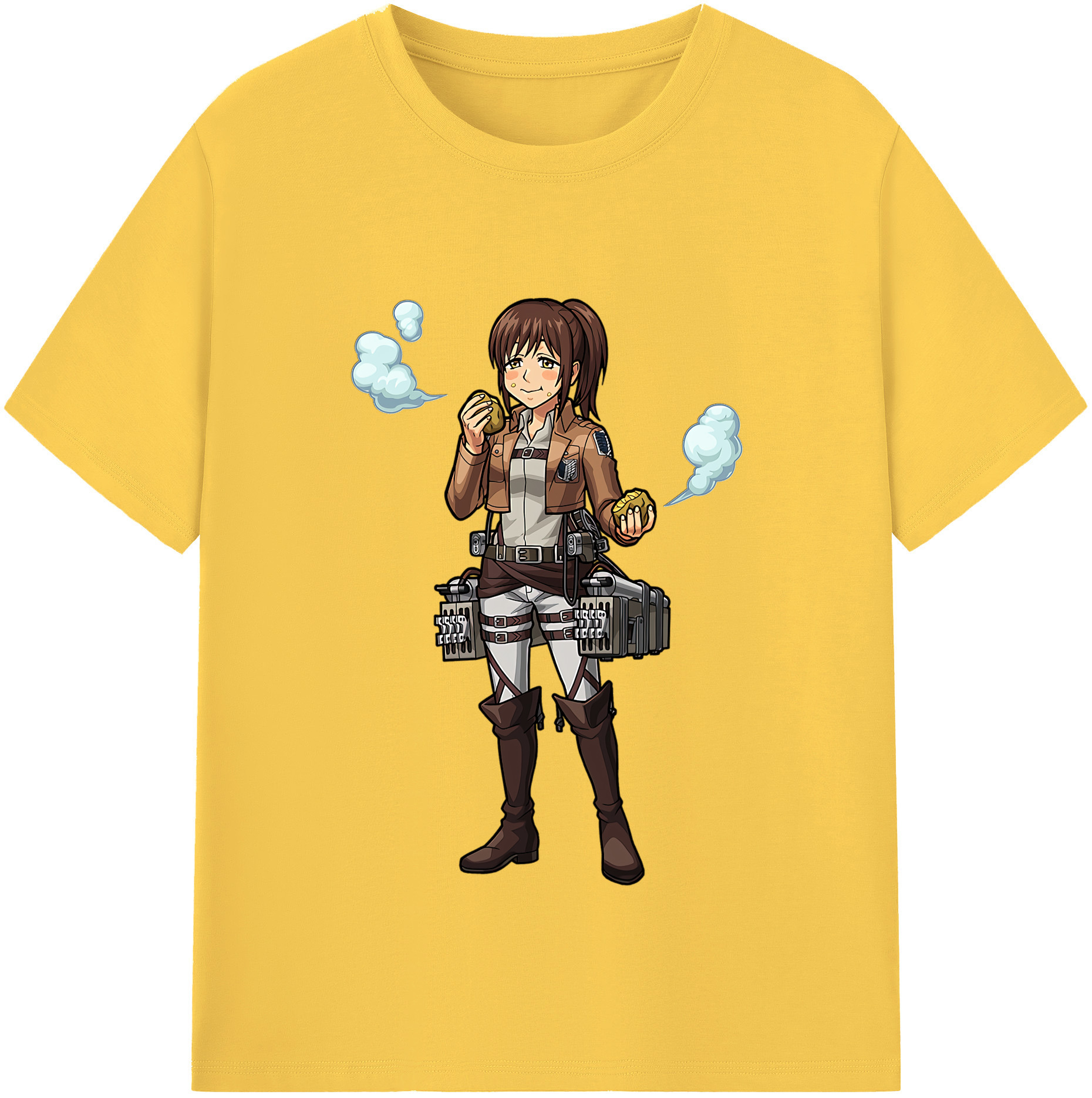 （画像用） 進撃の巨人 サシャ·ブラウス Attack on Titan Sasha Blaus 綿100％半袖Tシャツ（フロントプリント）