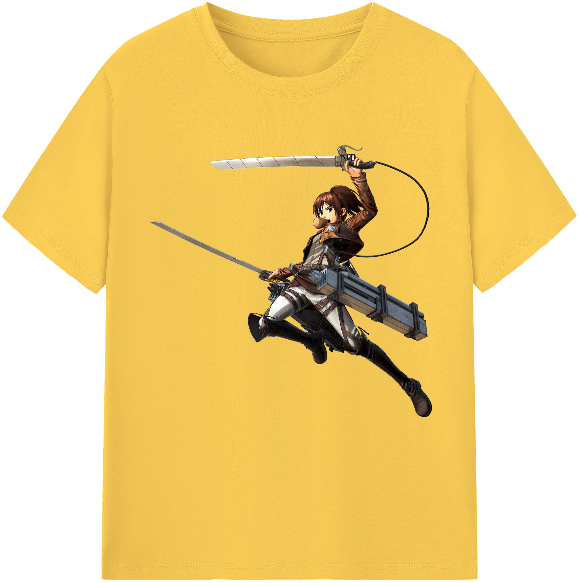 （画像用） 進撃の巨人 サシャ·ブラウス Attack on Titan Sasha Blaus 綿100％半袖Tシャツ（フロントプリント）