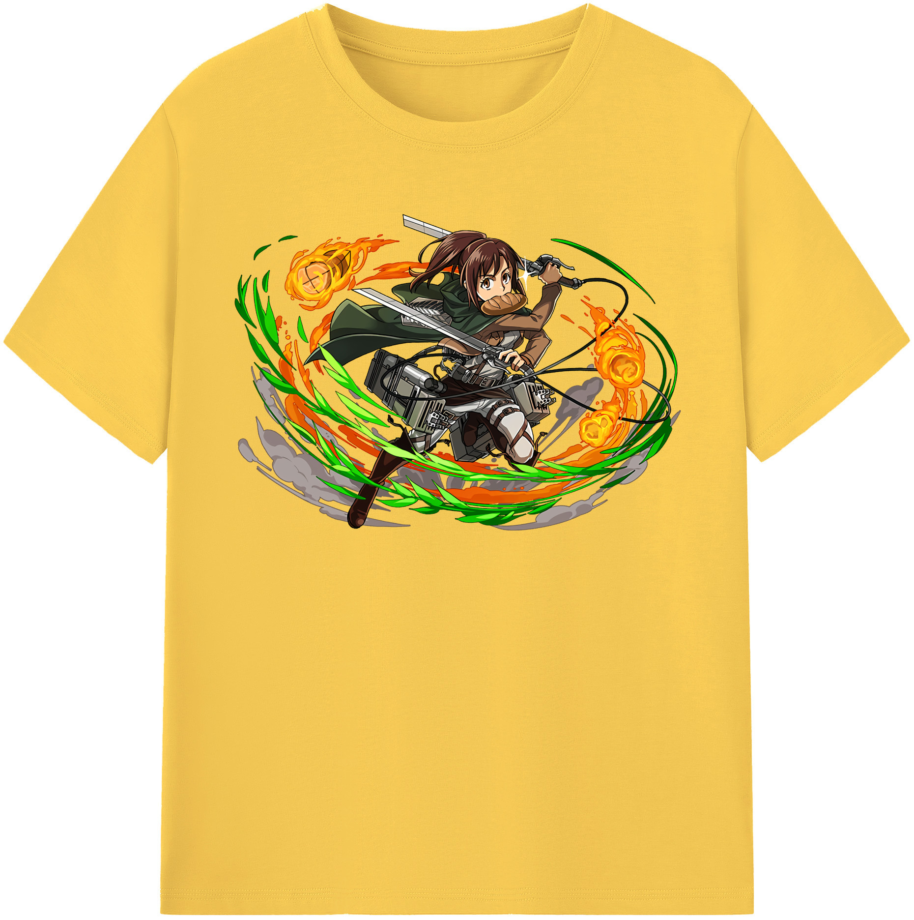 （画像用） 進撃の巨人 サシャ·ブラウス Attack on Titan Sasha Blaus 綿100％半袖Tシャツ（フロントプリント）