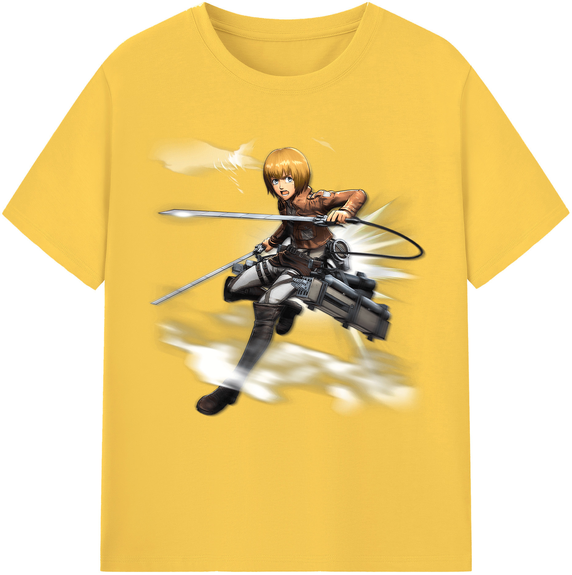 （画像用） 進撃の巨人 アルミン·アルレルト Attack on Titan Armin Arlert 綿100％半袖Tシャツ（フロントプリント）