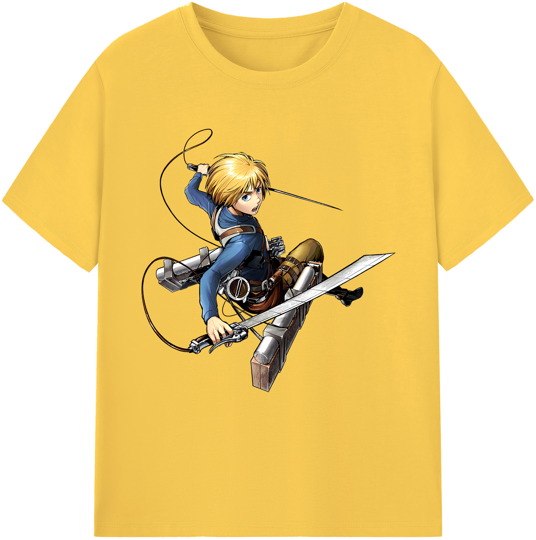 （画像用） 進撃の巨人 アルミン·アルレルト Attack on Titan Armin Arlert 綿100％半袖Tシャツ（フロントプリント）