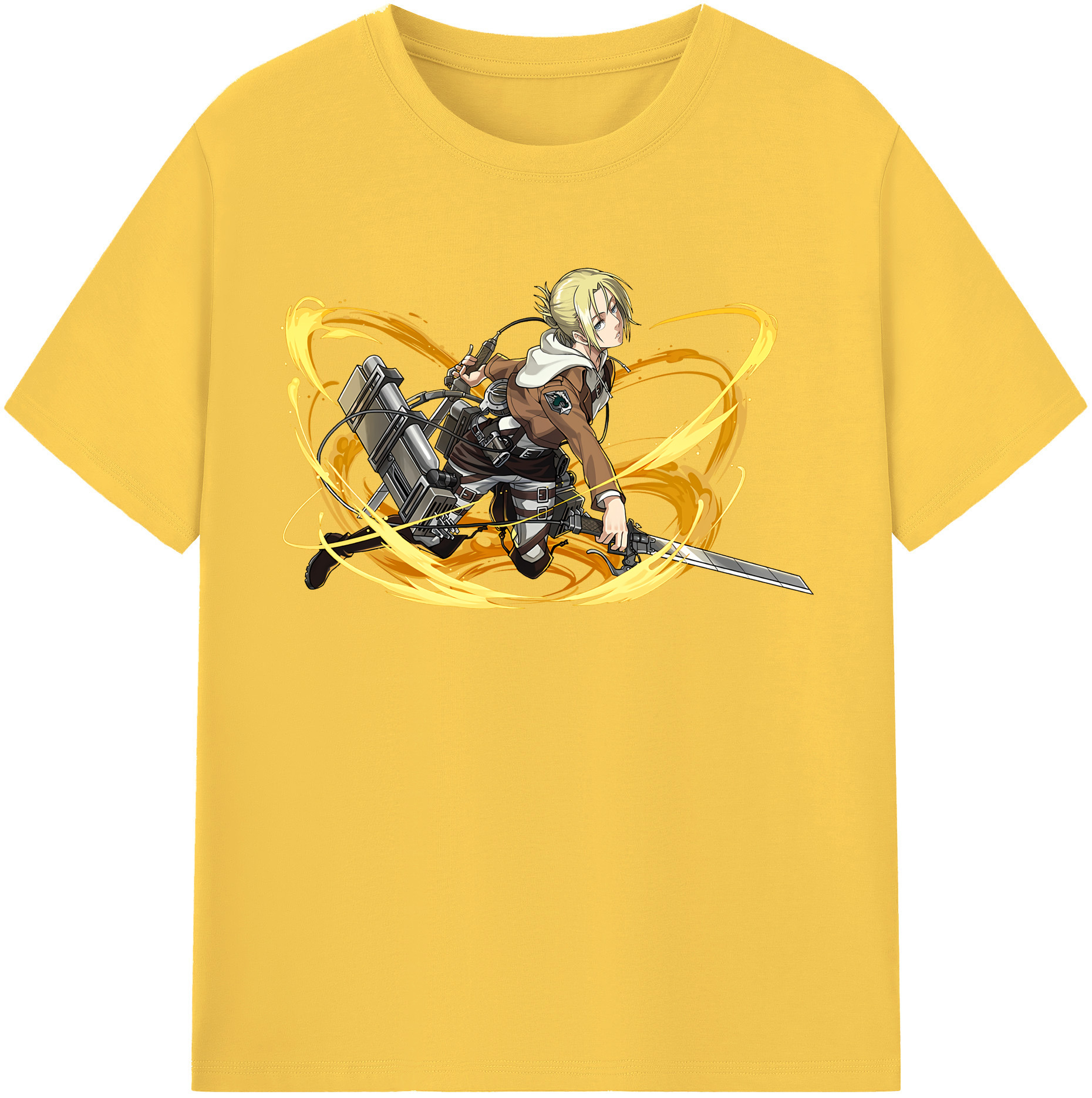 （画像用） 進撃の巨人 アニ・レオンハート Attack on Titan Annie Leonhart 綿100％半袖Tシャツ（フロントプリント）