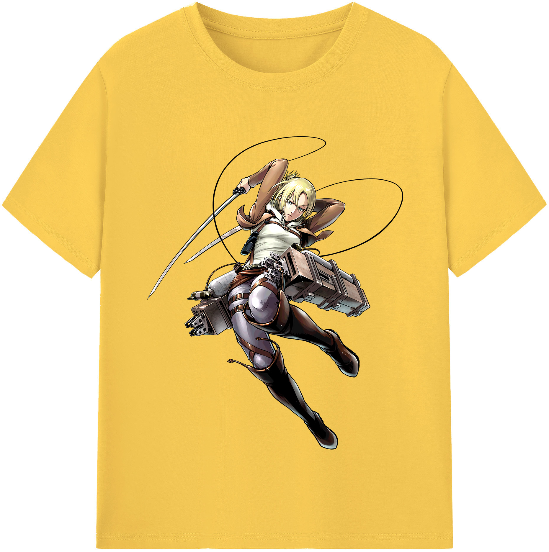 （画像用） 進撃の巨人 アニ・レオンハート Attack on Titan Annie Leonhart 綿100％半袖Tシャツ（フロントプリント）
