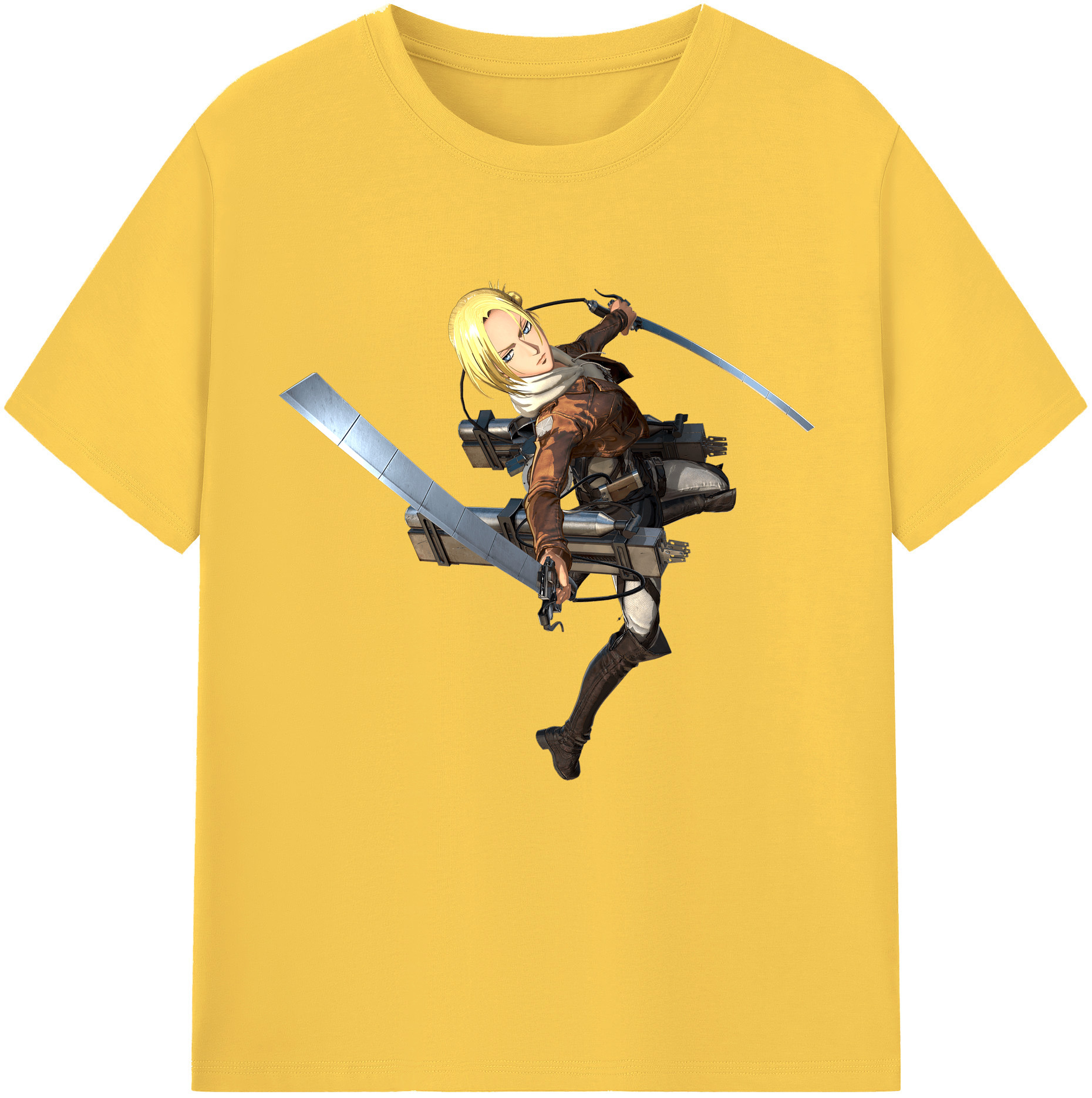 （画像用） 進撃の巨人 アニ・レオンハート Attack on Titan Annie Leonhart 綿100％半袖Tシャツ（フロントプリント）