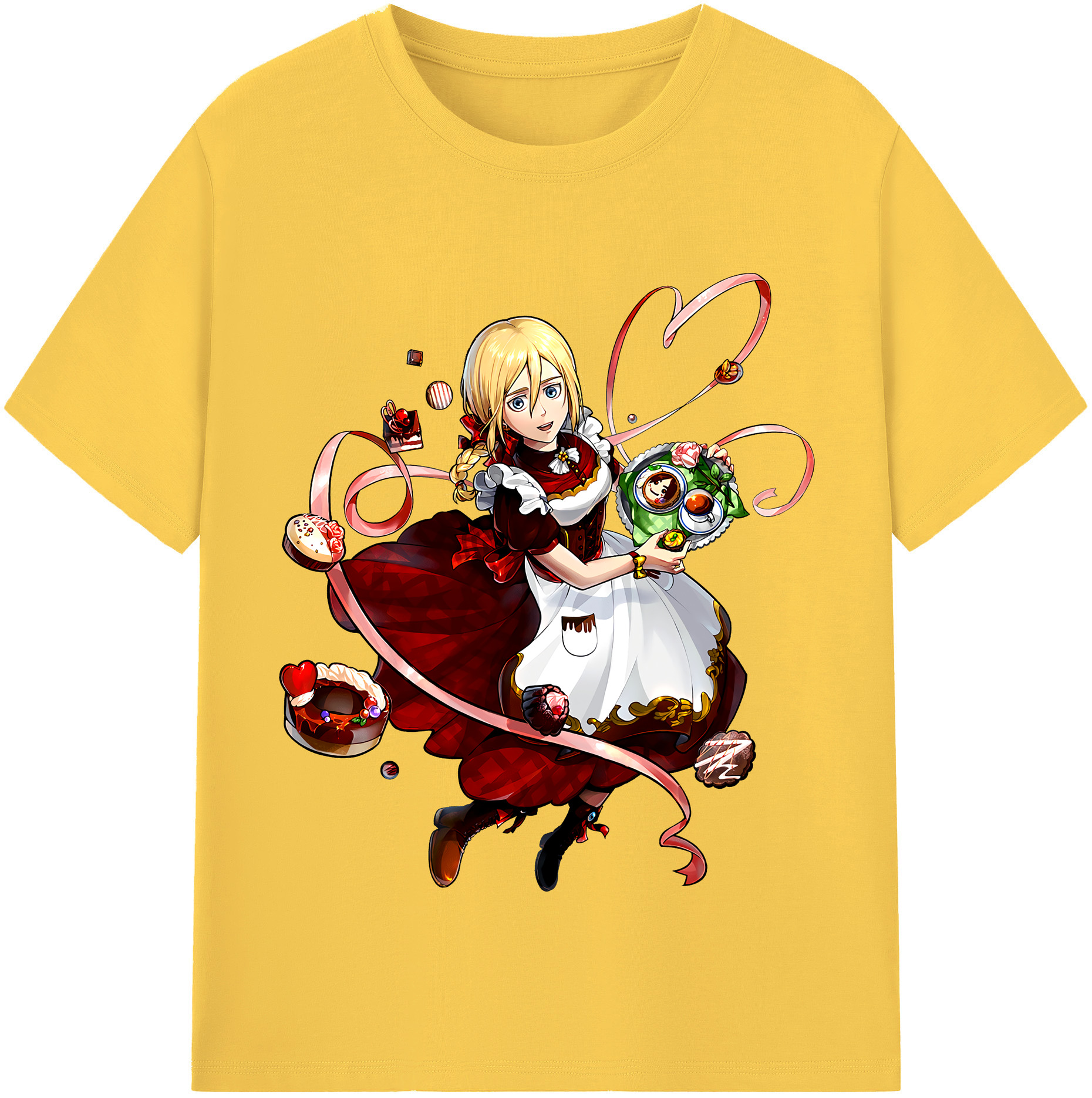 （画像用） 進撃の巨人 クリスタ·レンズ Attack on Titan Christa Lenz 綿100％半袖Tシャツ（フロントプリント）