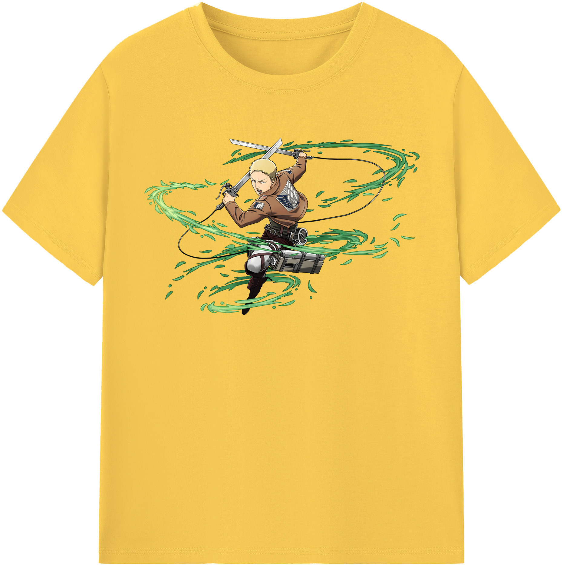 （画像用） 進撃の巨人 ライナー・ブラウン Attack on Titan Reiner Braun 綿100％半袖Tシャツ（フロントプリント）
