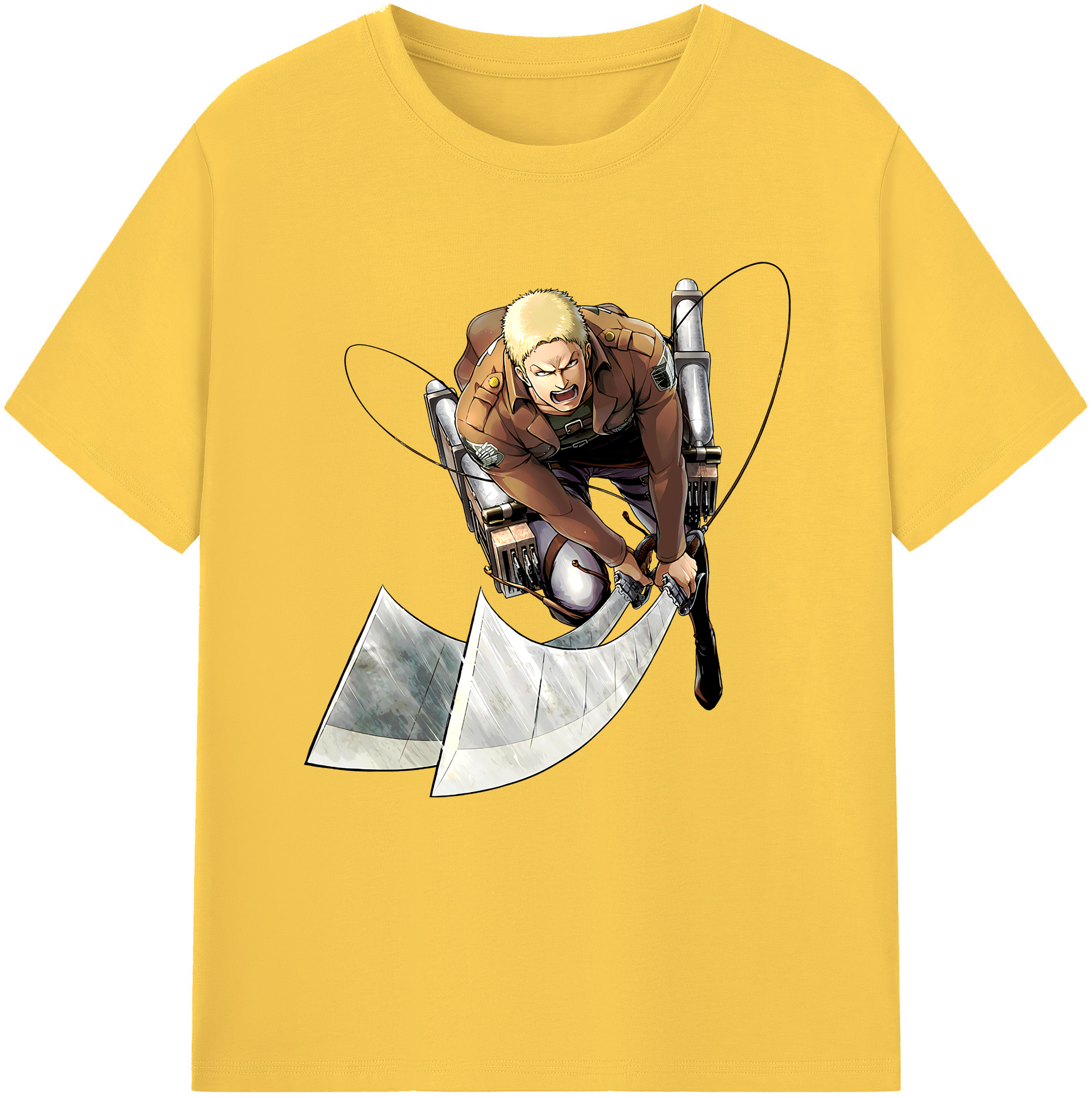 （画像用） 進撃の巨人 ライナー・ブラウン Attack on Titan Reiner Braun 綿100％半袖Tシャツ（フロントプリント）
