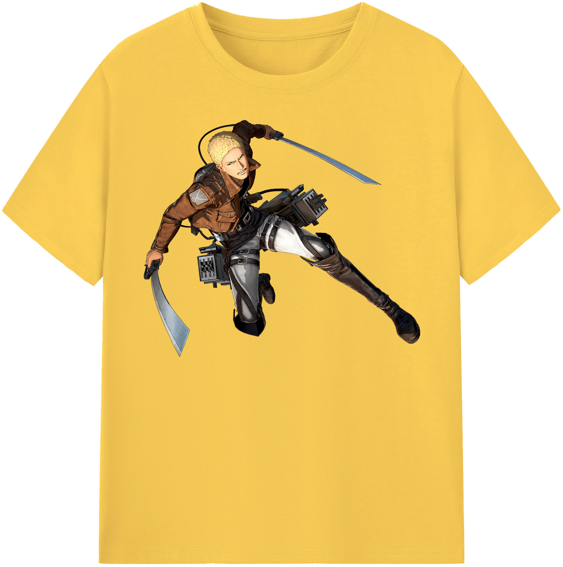 （画像用） 進撃の巨人 ライナー・ブラウン Attack on Titan Reiner Braun 綿100％半袖Tシャツ（フロントプリント）